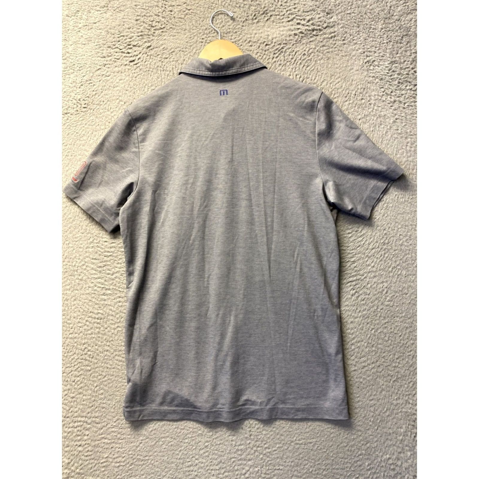 TravisMathew Travis Mathew Polo Shirt Mens M Light Gray Golf Colorblock Polo Shirt M Mens Gray 90s style? Size US M / EU 48-50 / 2 - 6 Thumbnail