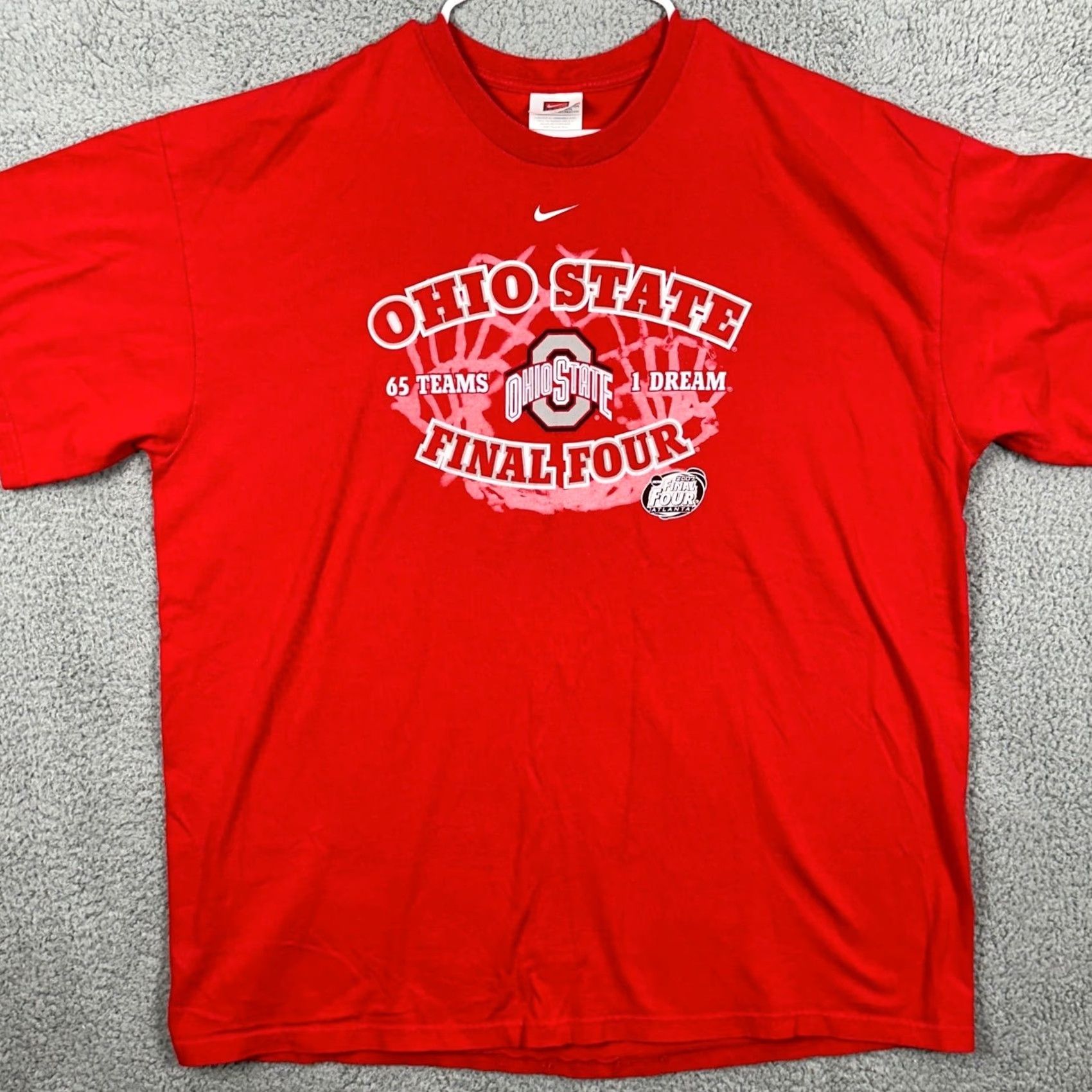 Nike VINTAGE Nike Buckeyes Final Four T-Shirt Mens 2XL Red Ohio State Basketball Tee Shirt Size US XXL / EU 58 / 5 - 3 Thumbnail