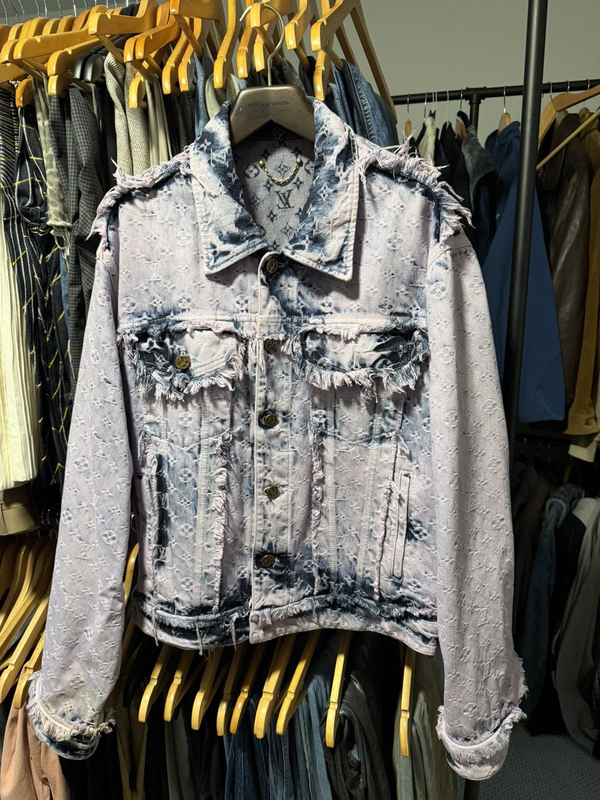 Louis Vuitton Louis Vuitton X Virgil Abloh - Pink Purple Denim Jacket Size US M / EU 48-50 / 2 - 1 Thumbnail