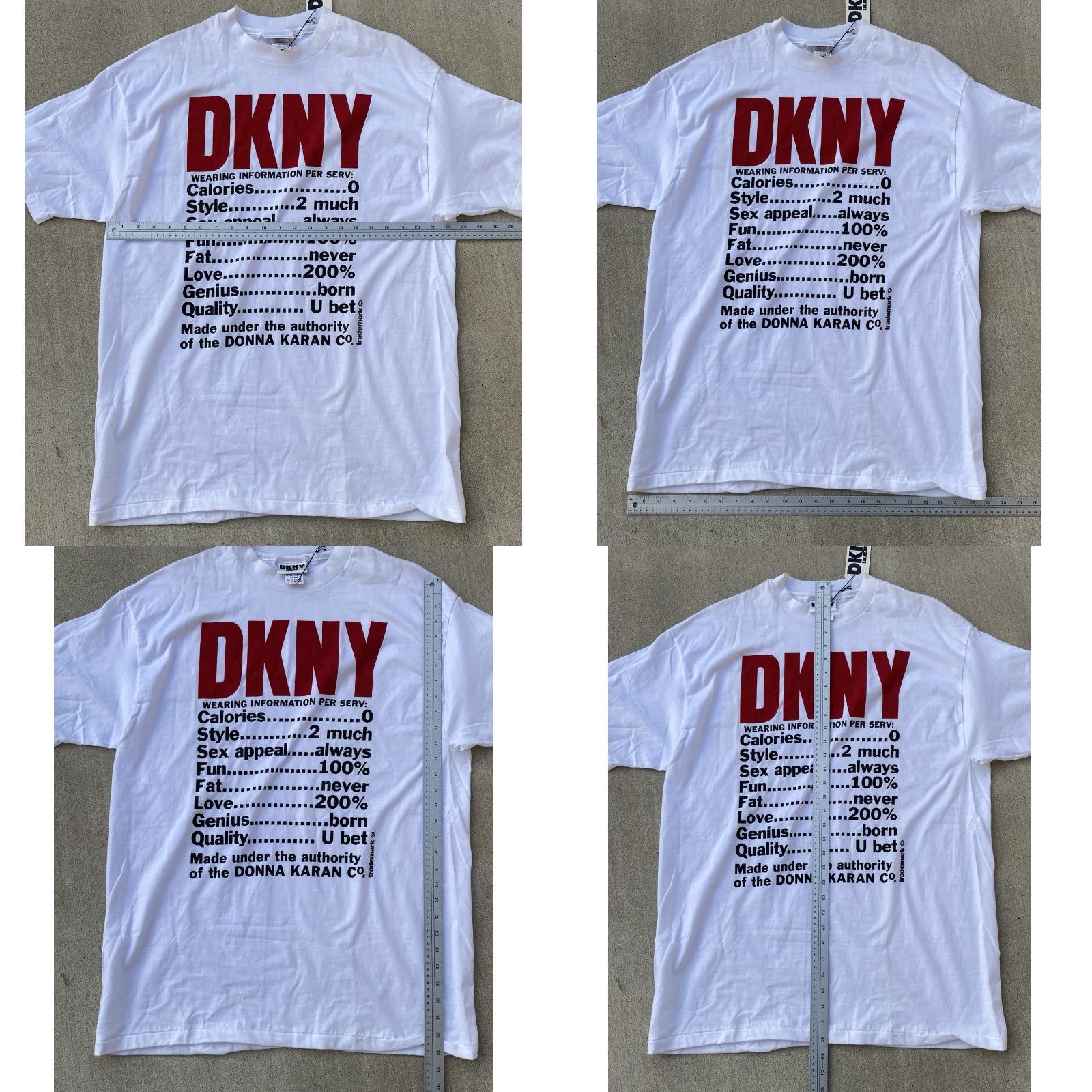 DKNY VINTAGE DKNY T-Shirt Unisex Adults White Red One Size T-Shirt Logo Graphic Print USA 90s Y2K Shirt Size US M / EU 48-50 / 2 - 11 Thumbnail