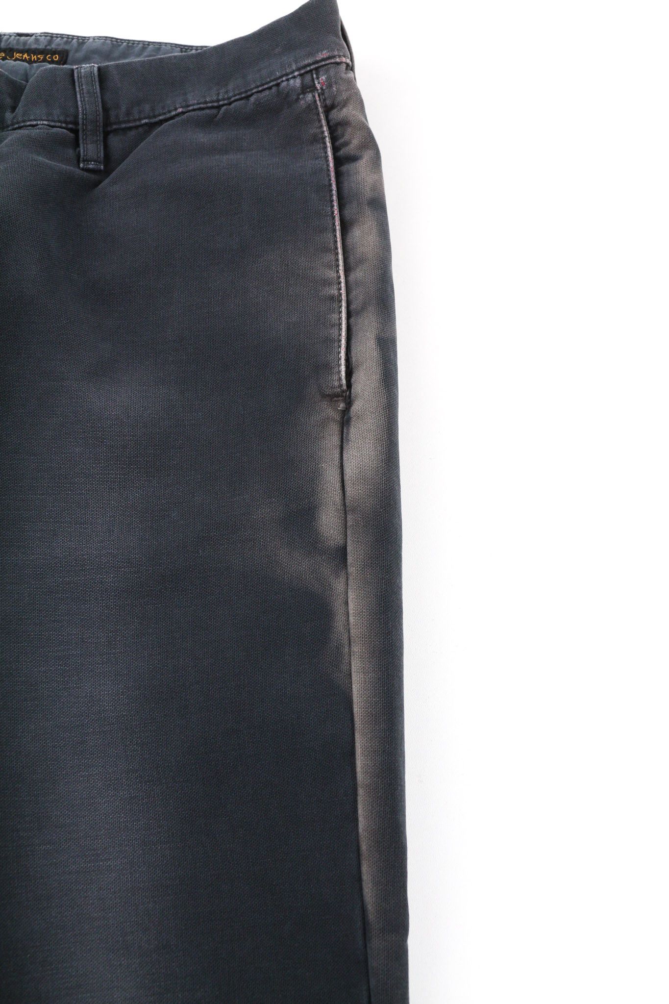 Nudie Jeans KHAKI W32/L34 Regular Fit Cotton Stretch Black 80614 Size US 32 / EU 48 - 8 Thumbnail