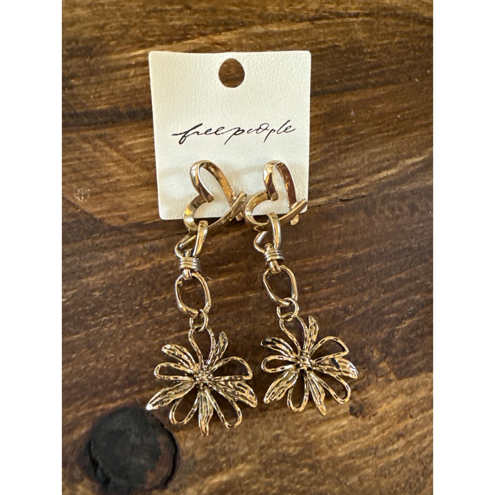 Free People Free People Xavier Dangle Flower Earrings - Gold Size ONE SIZE - 2 Thumbnail