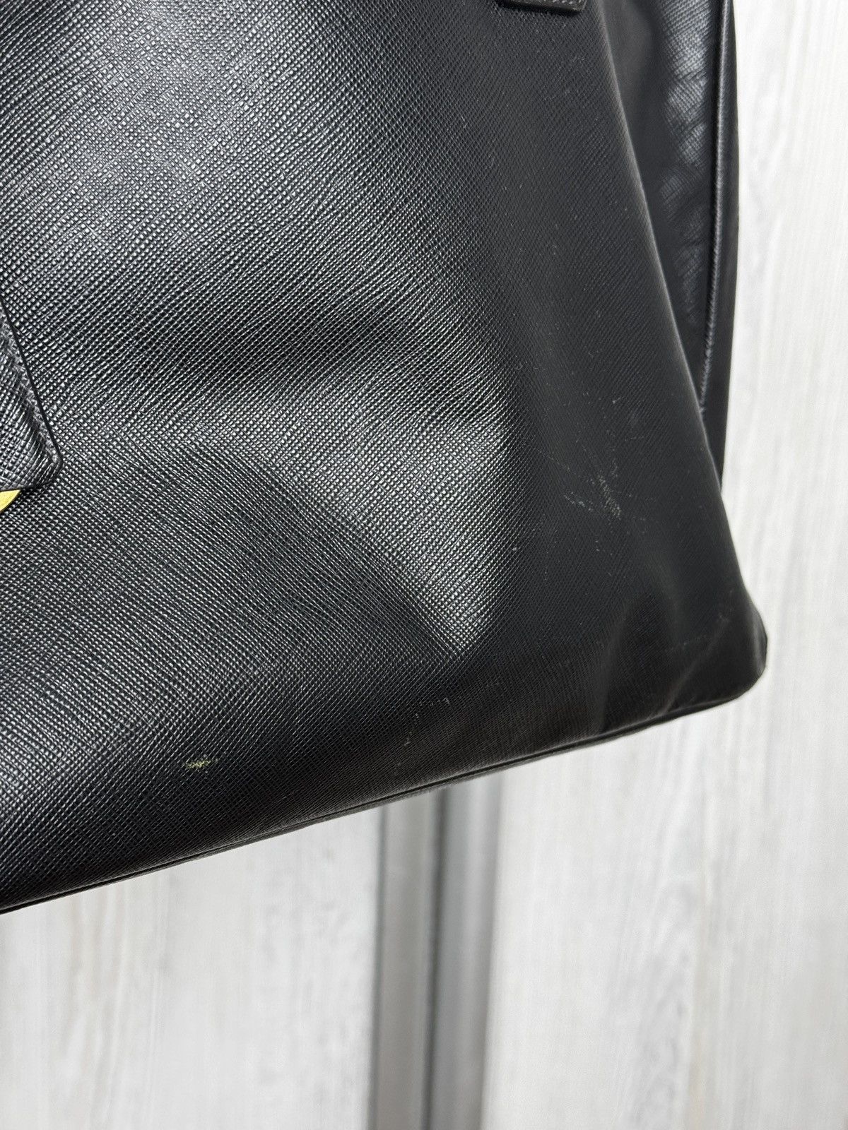 Prada Prada Black Saffiano Lux Leather Large Gardener's Tote Bag Size ONE SIZE - 10 Thumbnail