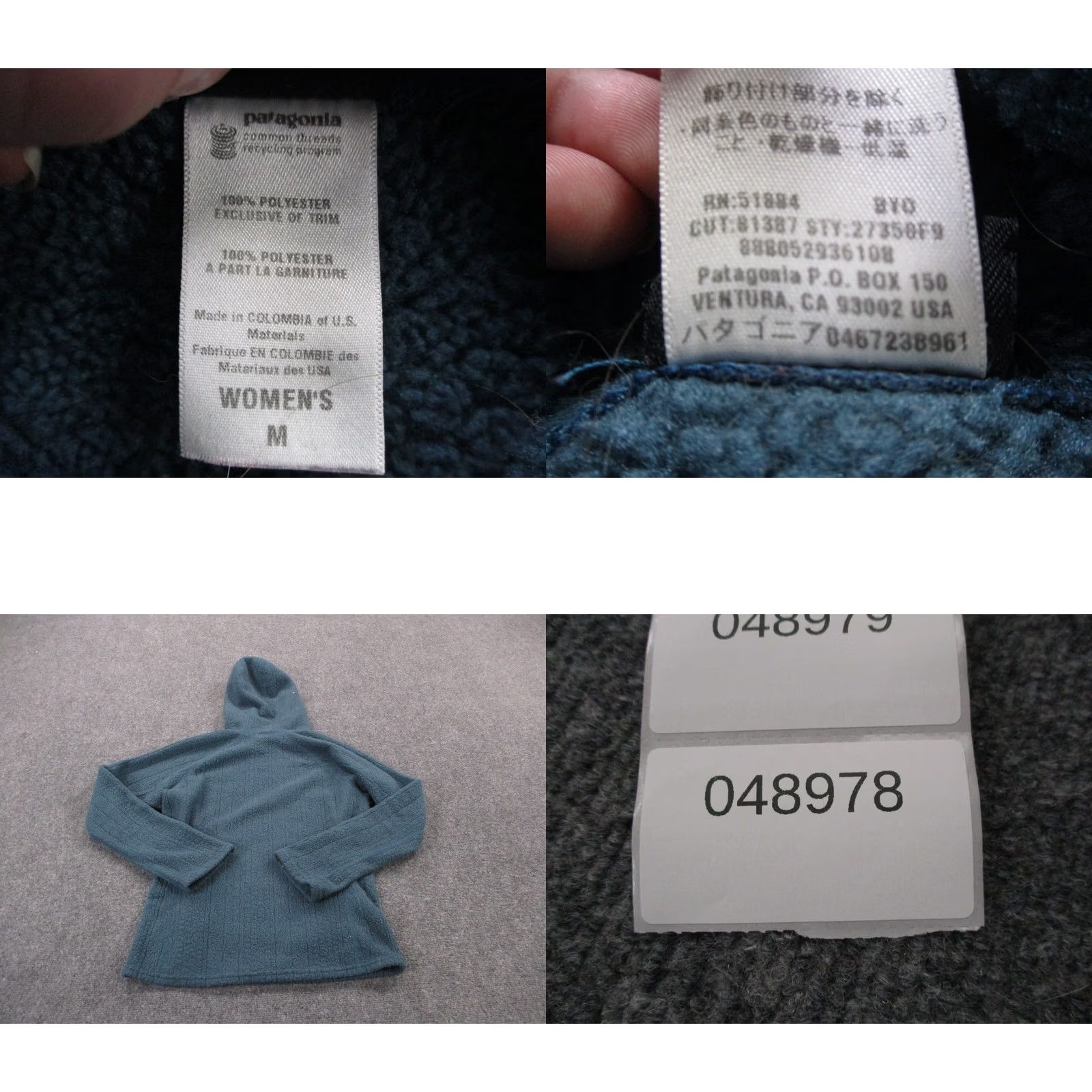 Patagonia Patagonia Hoodie Womens M Blue Solid Logo Pullover Knit Thermal Sweatshirt Hoodie Mens Womens Girls Size M / US 6-8 / IT 42-44 - 8 Thumbnail