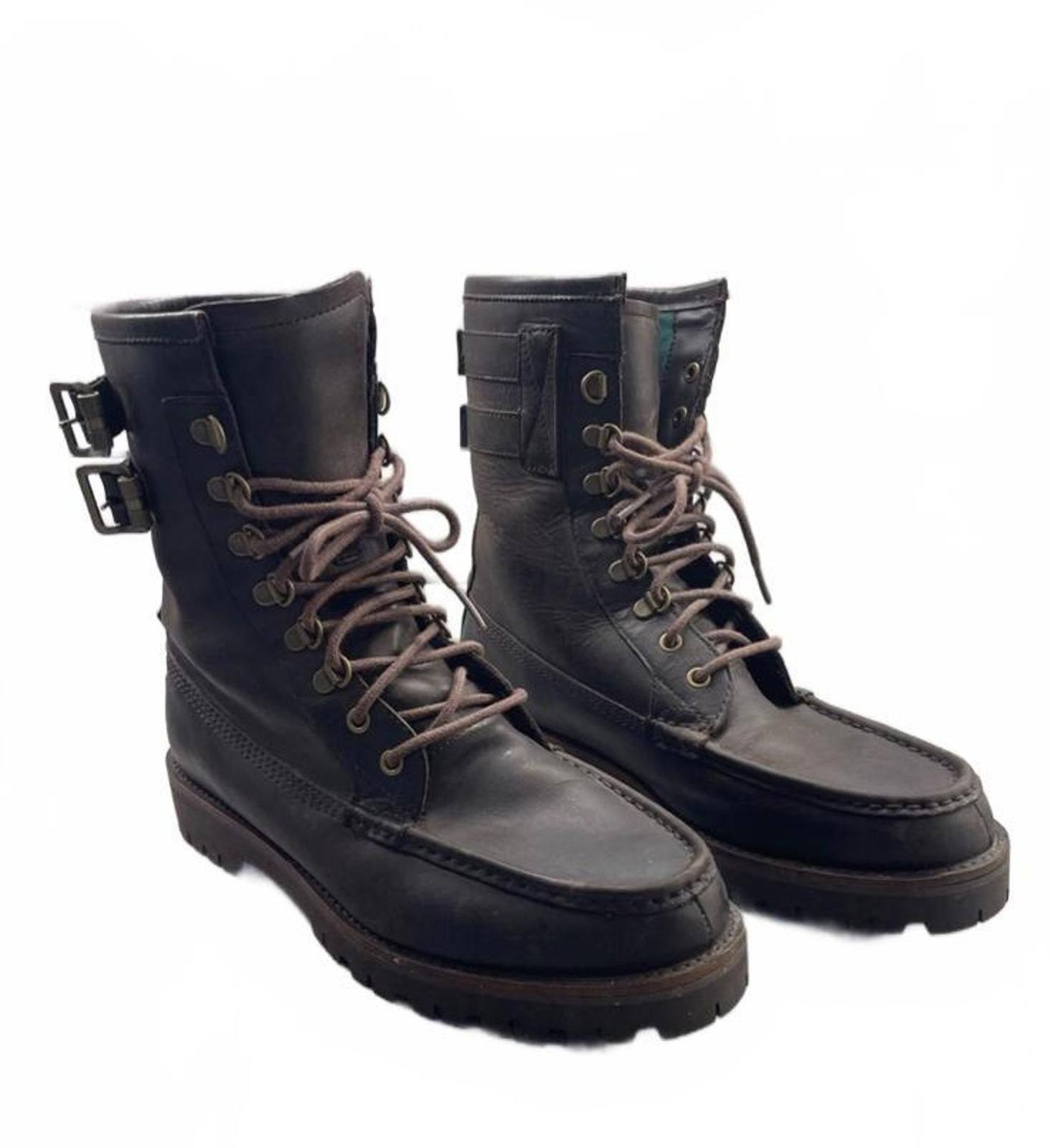 Polo Ralph Lauren Polo Ralph Lauren Wolcott Buckle Brown Leather Biker Boots Size US 10.5 / EU 43-44 - 7 Thumbnail