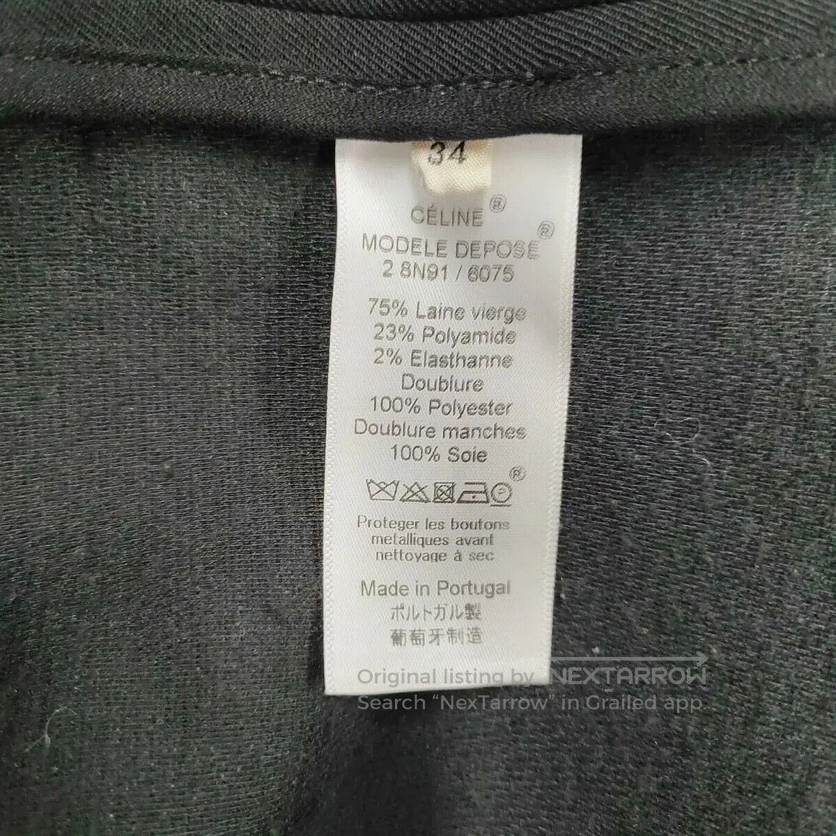 Celine Celine Wool Bell Coat Black. Size XXS / US 00 / IT 34 - 7 Thumbnail