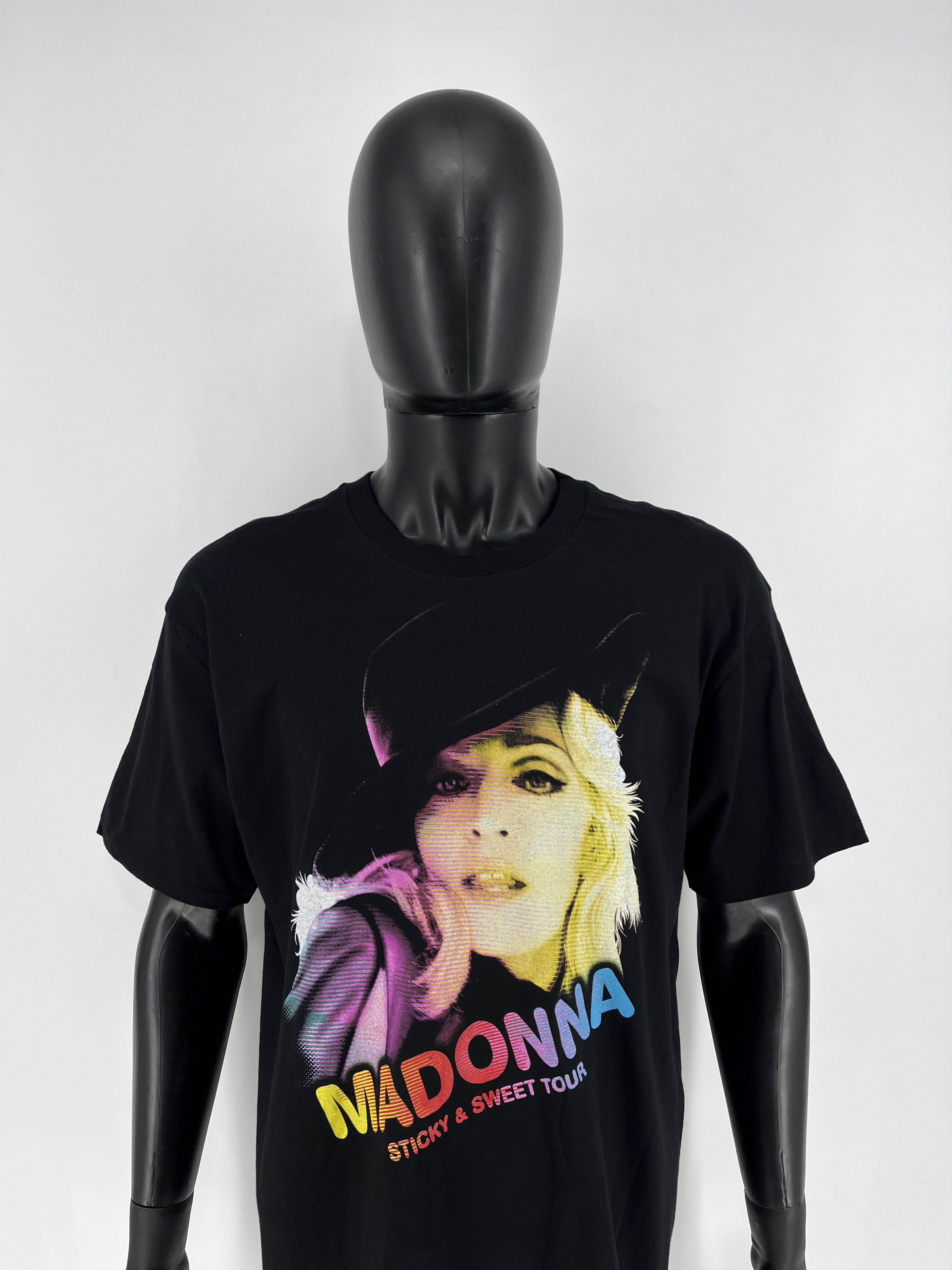 Band Tees × Vintage Vintage 00s Madonna Sticky And Sweet Tour Black T-shirt Size US L / EU 52-54 / 3 - 1 Thumbnail