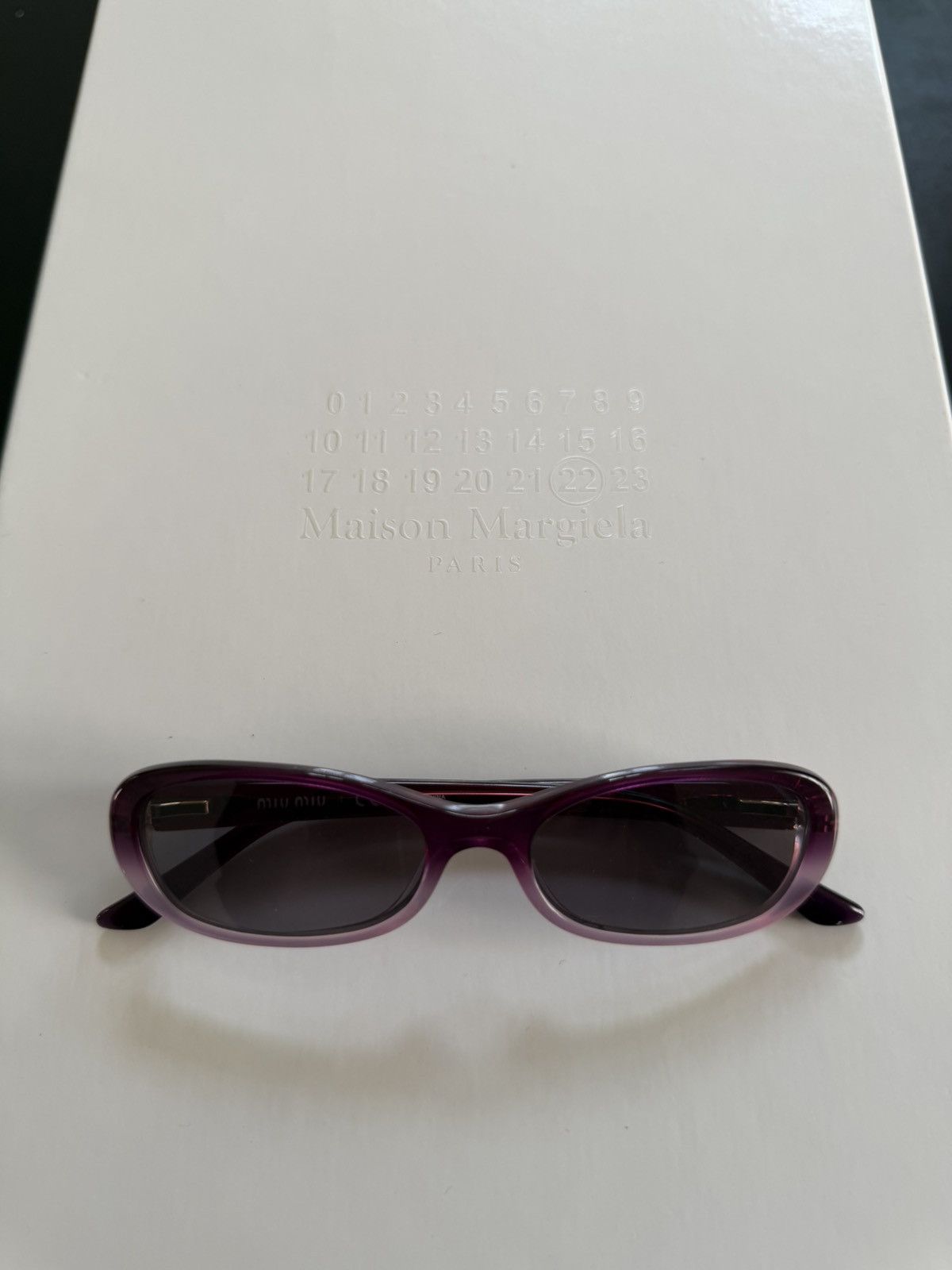 Miu Miu Vintage Miu Miu Oval Sunglasses Purple Y2K / Early 2000s Size ONE SIZE - 4 Thumbnail