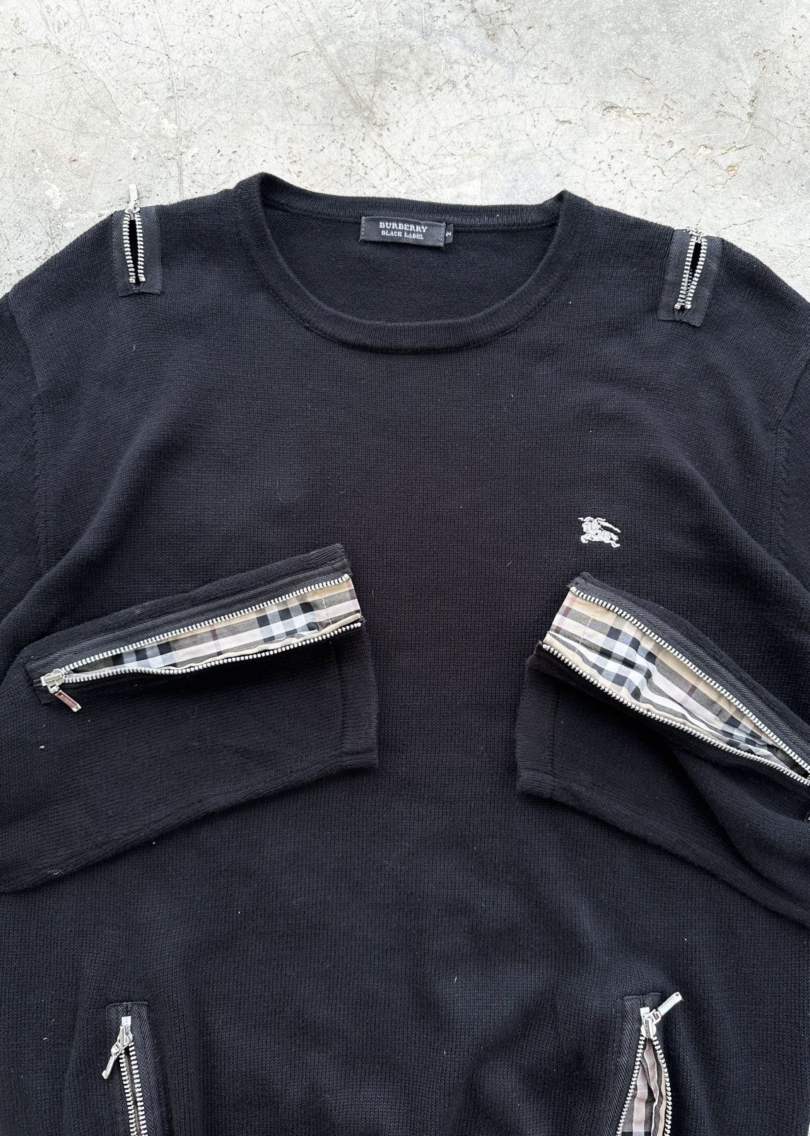 Burberry Burberry Black Label Bondage Punk Multi-Zip Knit Size US M / EU 48-50 / 2 - 6 Thumbnail