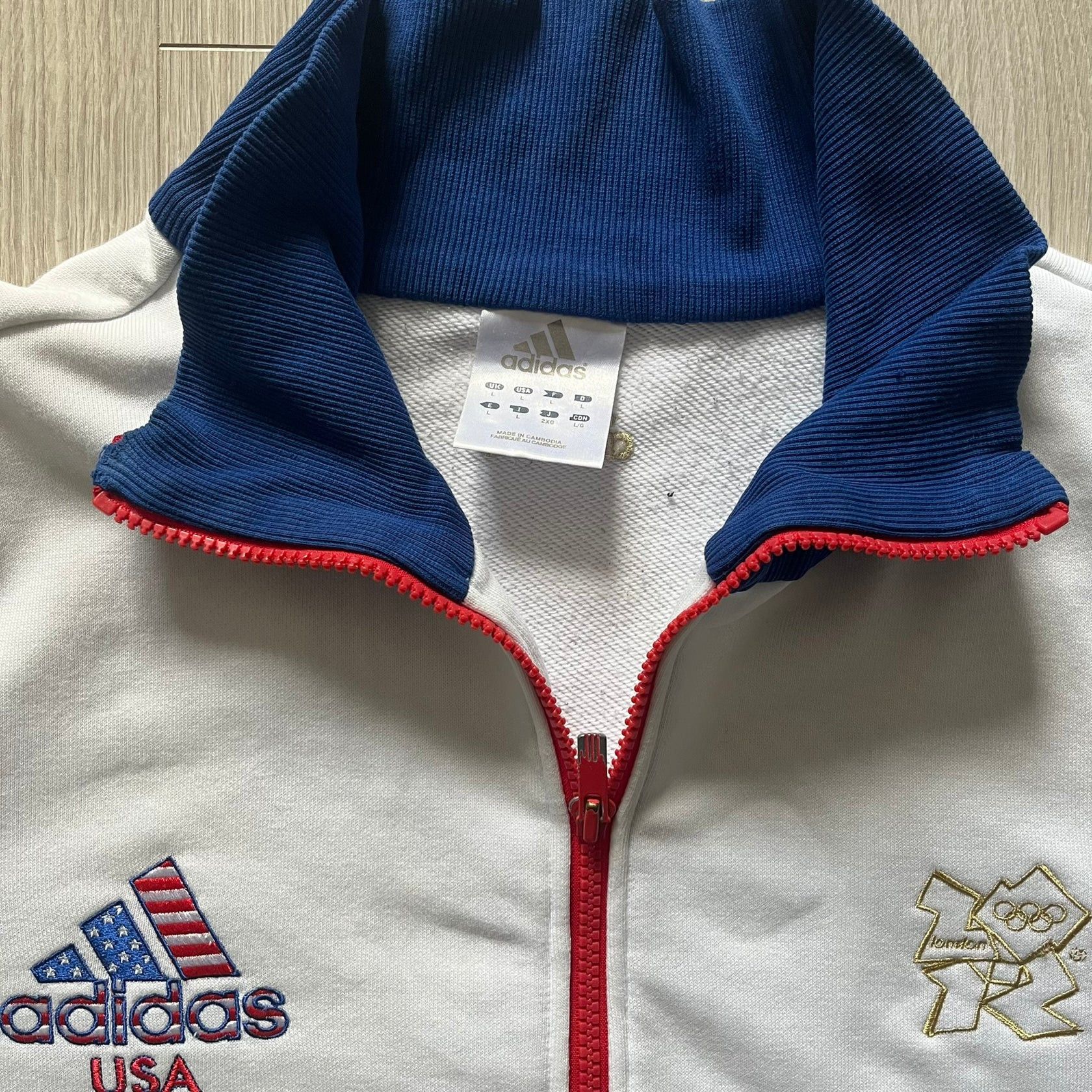 Adidas Adidas USA Olympic London 2012 Track Jacket Size US L / EU 52-54 / 3 - 7 Thumbnail