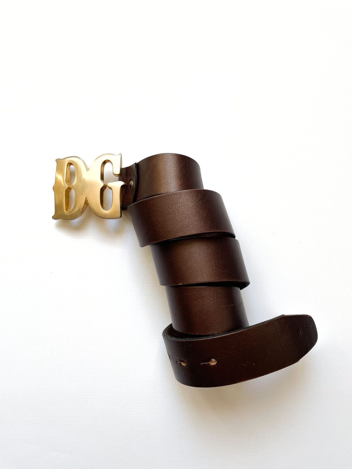 Dolce & Gabbana Vintage Dolce Gabbana logo punk leather belt big buckle Size ONE SIZE - 1 Thumbnail