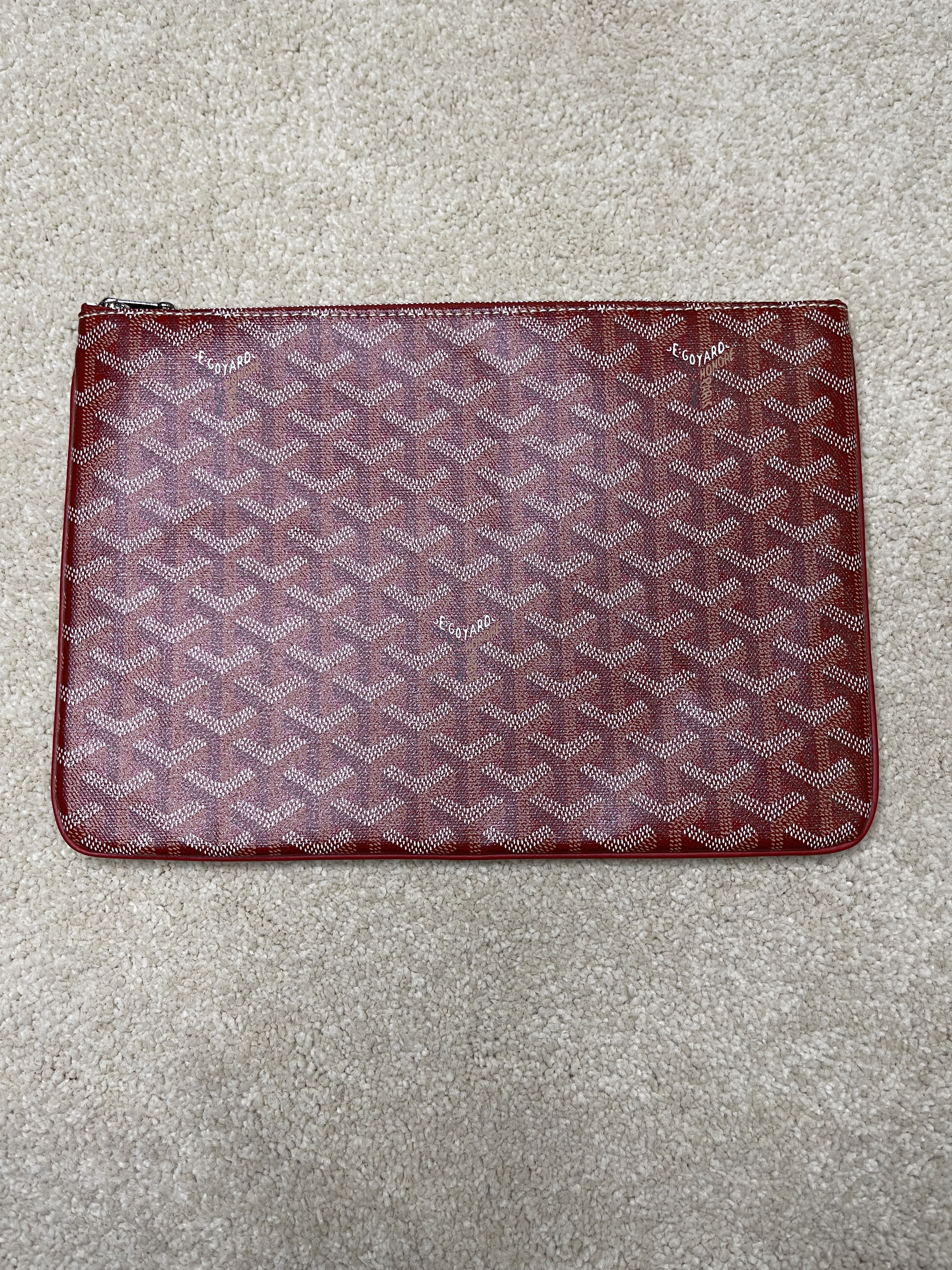 Handbag Goyard Senat Price 2021 Goyard Red Senat MM Clutch Pouch