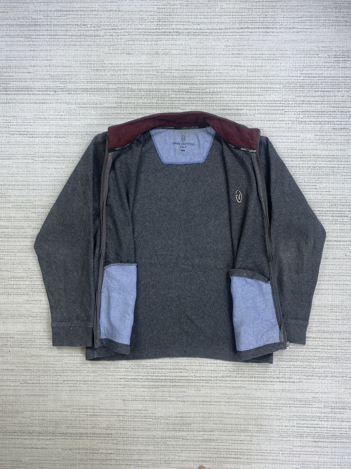 Gianni Valentino × Vintage Vintage Gianni Valentino Embroidery Logo Zipper Jacket Size US M / EU 48-50 / 2 - 7 Thumbnail