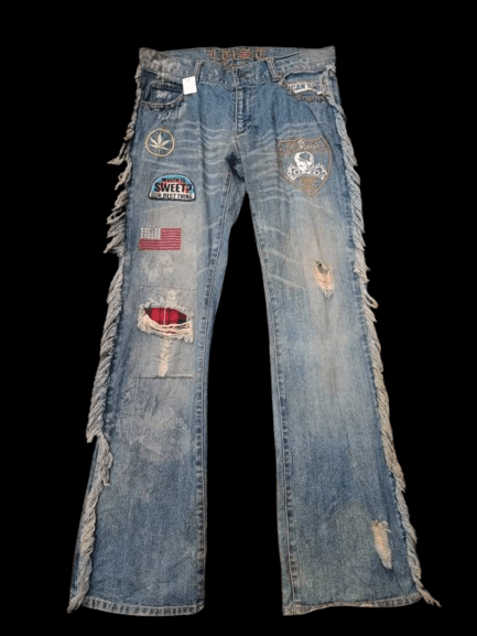 If Six Was Nine × Japanese Brand Lust distressed patches jeans Size 34" / US 12 / IT 48 - 1 Thumbnail