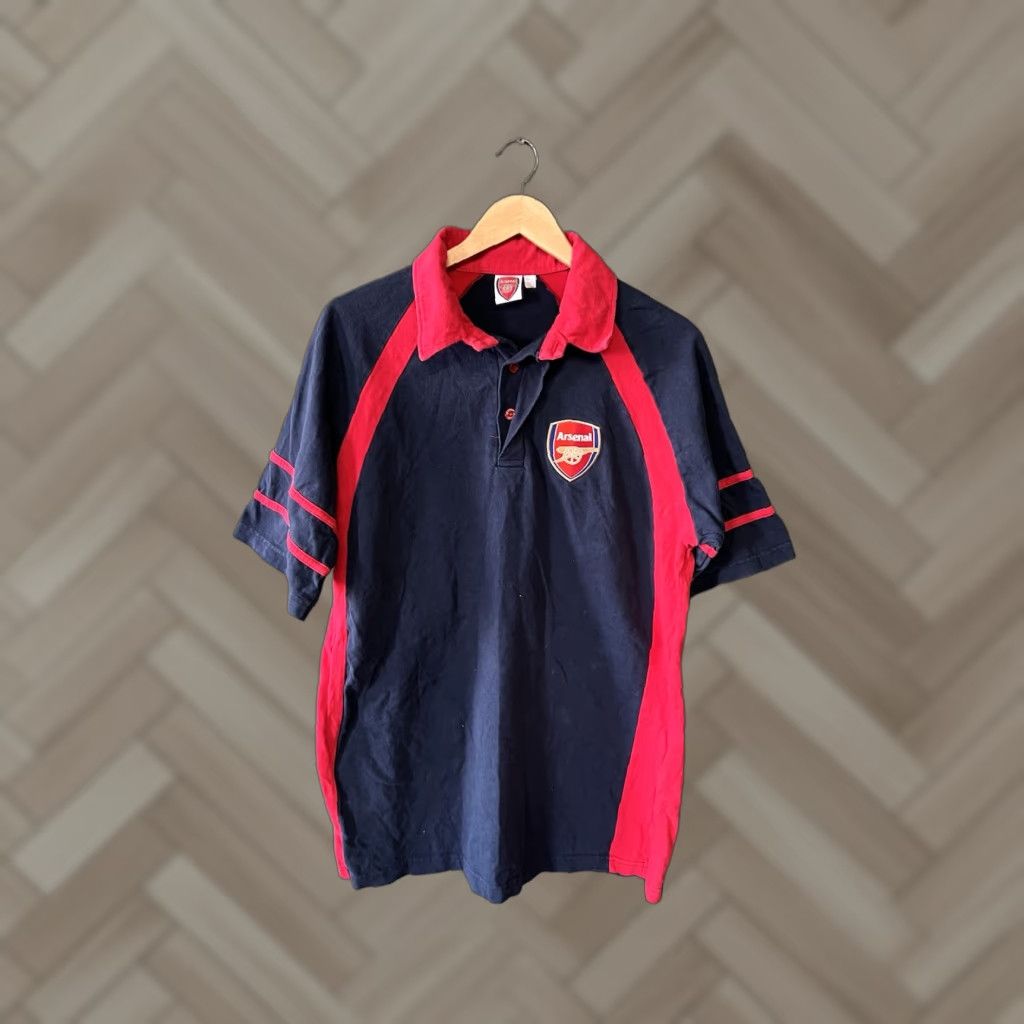 Vintage Y2K Mens Arsenal Soccer Club Blue Short Sleeve Polo Size L Size US L / EU 52-54 / 3 - 1 Thumbnail