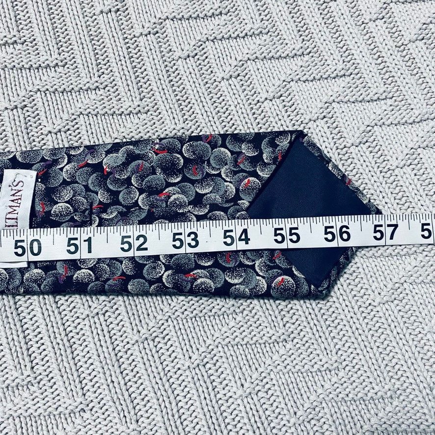 Vintage Vintage B. Altman gray silk tie Size ONE SIZE - 4 Thumbnail