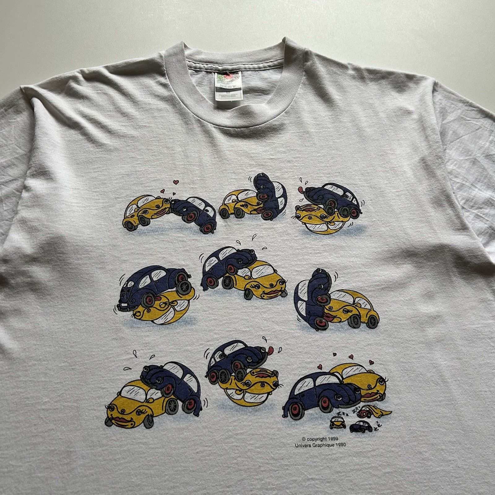 Fruit Of The Loom Vintage Car Sex Positions Shirt Large 90s Fruit of The Loom Size US L / EU 52-54 / 3 - 2 Thumbnail