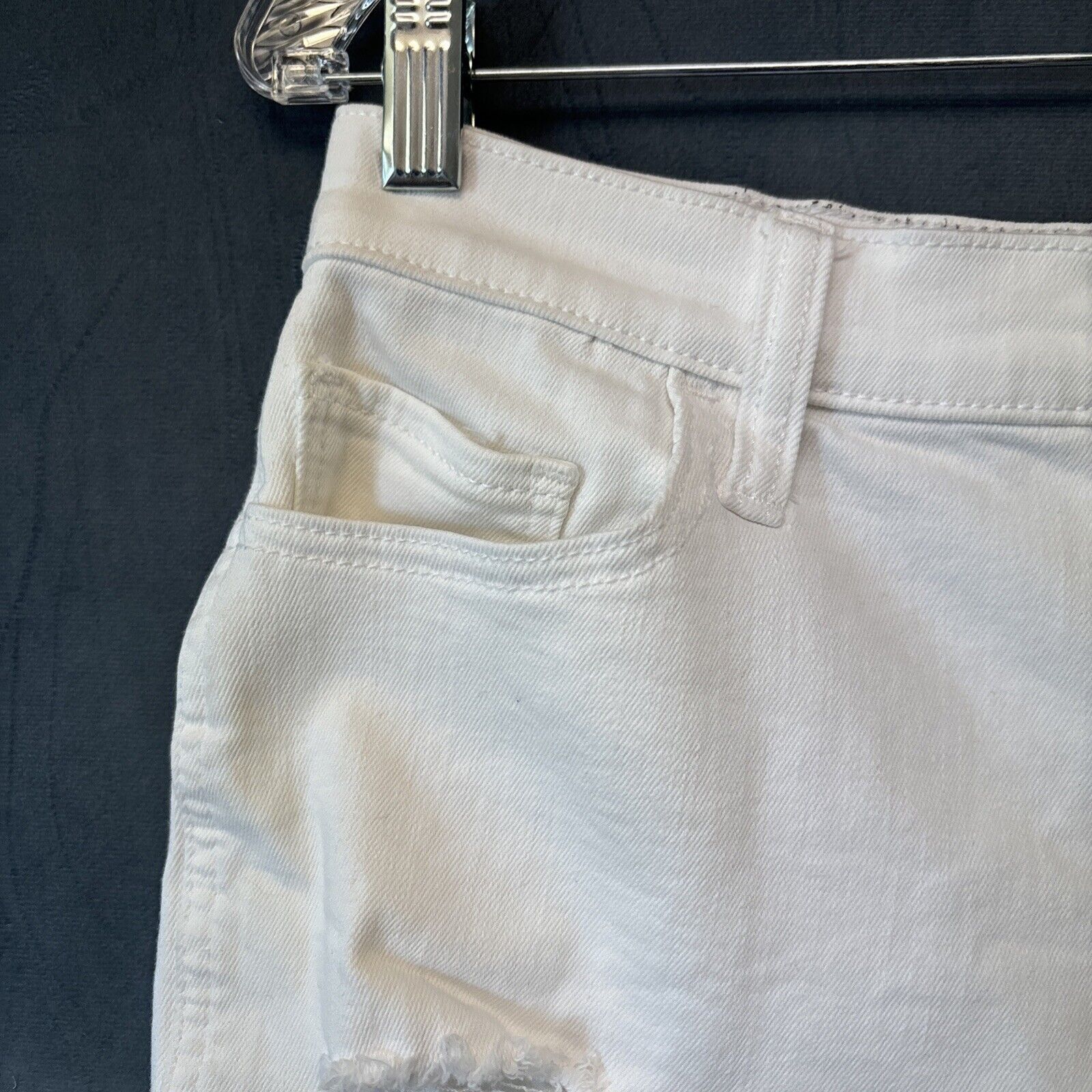 Hollister Hollister Cut Off Jean Short Jort Women Size 31 White Booty Size 31" - 6 Thumbnail