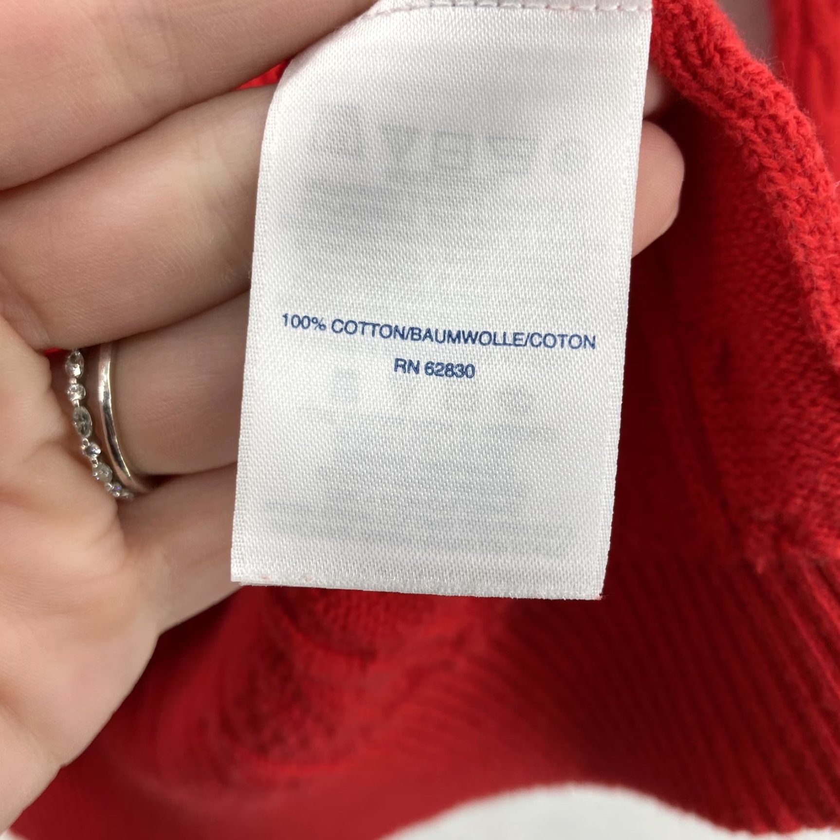 Lands' End VINTAGE Lands' End Sweater Womens 1X Red Cable Knit Turtleneck Cotton Pullover 16W-18W Mens? Size XL / US 12-14 / IT 48-50 - 5 Thumbnail