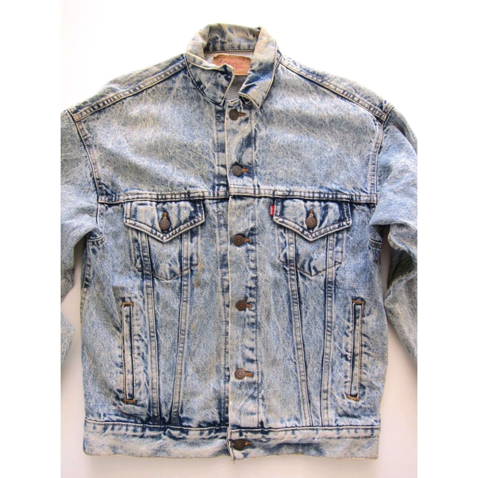 Levi's Vtg Levi's Red Tag Jean Jacket Men S Denim Distressed Cotton 70507-0219 Blue 705070219 Jeans Jacket Blocked by Vintage Details Men S Jacket Size US 29 - 5 Thumbnail
