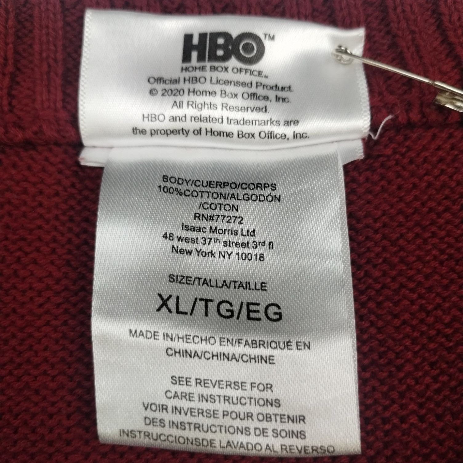 Other Game Of Thrones Men's Burgundy Sweater/Pullover SzXL SKU3867 Size US XL / EU 56 / 4 - 5 Thumbnail