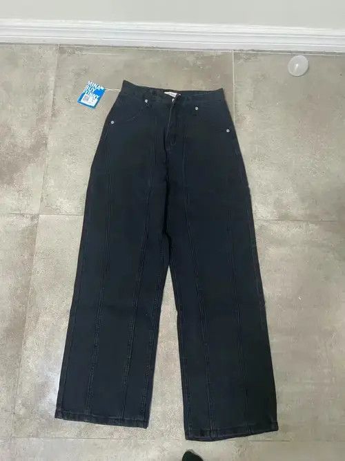 Other High Waist Vintage Straight Baggy Denim Pants Size 24" / US 00 / IT 34 - 3 Thumbnail
