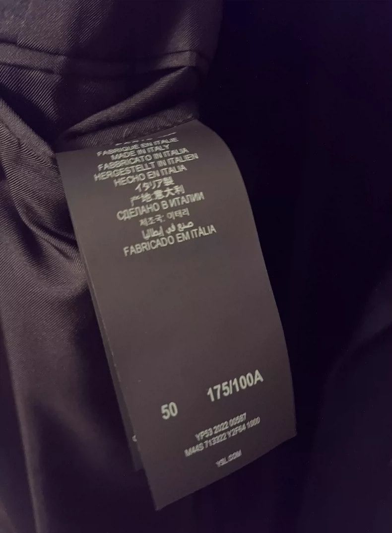 Saint Laurent Paris black silk double-breasted coat-2507 Size US L / EU 52-54 / 3 - 3 Thumbnail