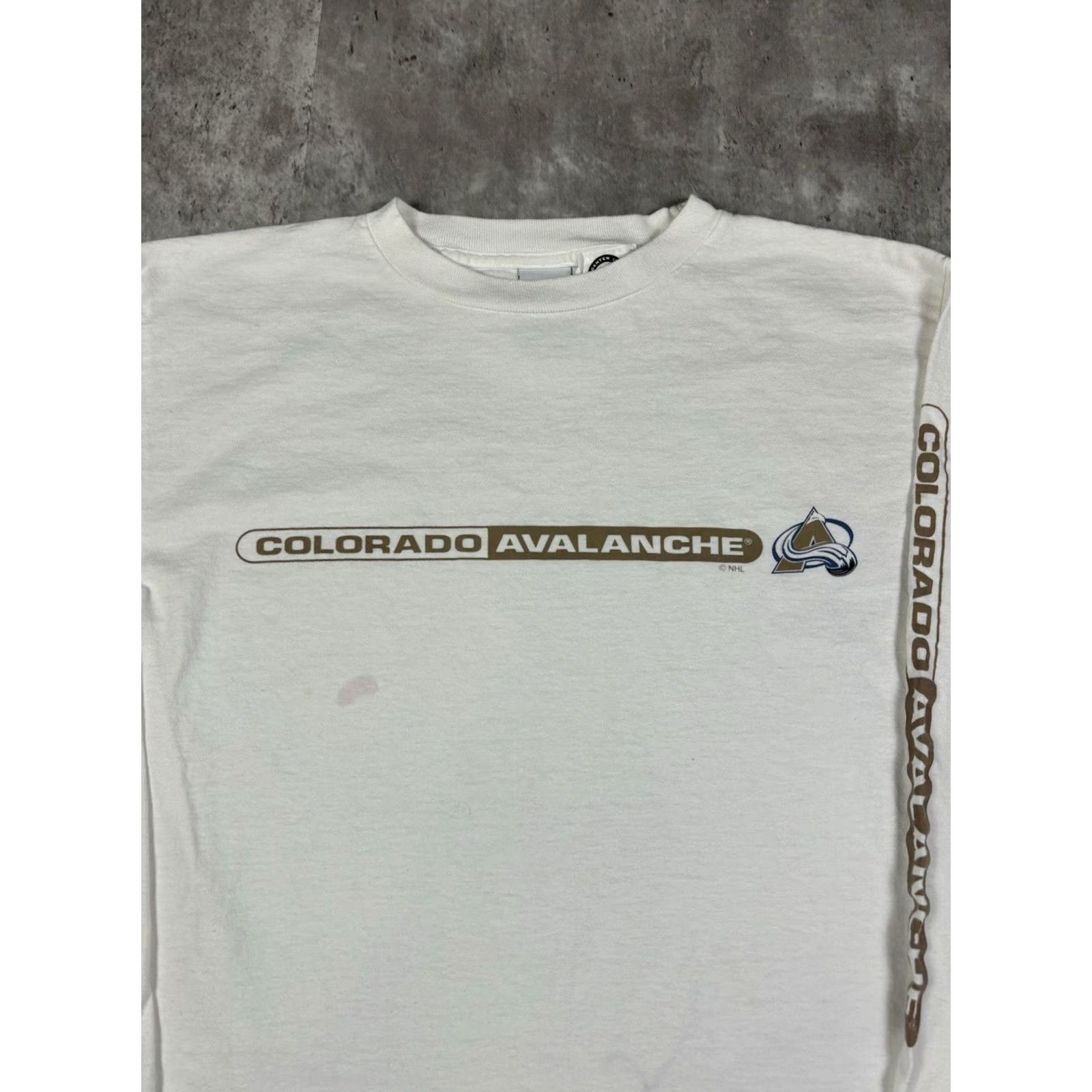 Avalanche VINTAGE CCM Calorado Avalanche Long sleeve T-Shirt Men M Graphic Print White Crew Neck 90s Sports Classic Size US M / EU 48-50 / 2 - 2 Thumbnail