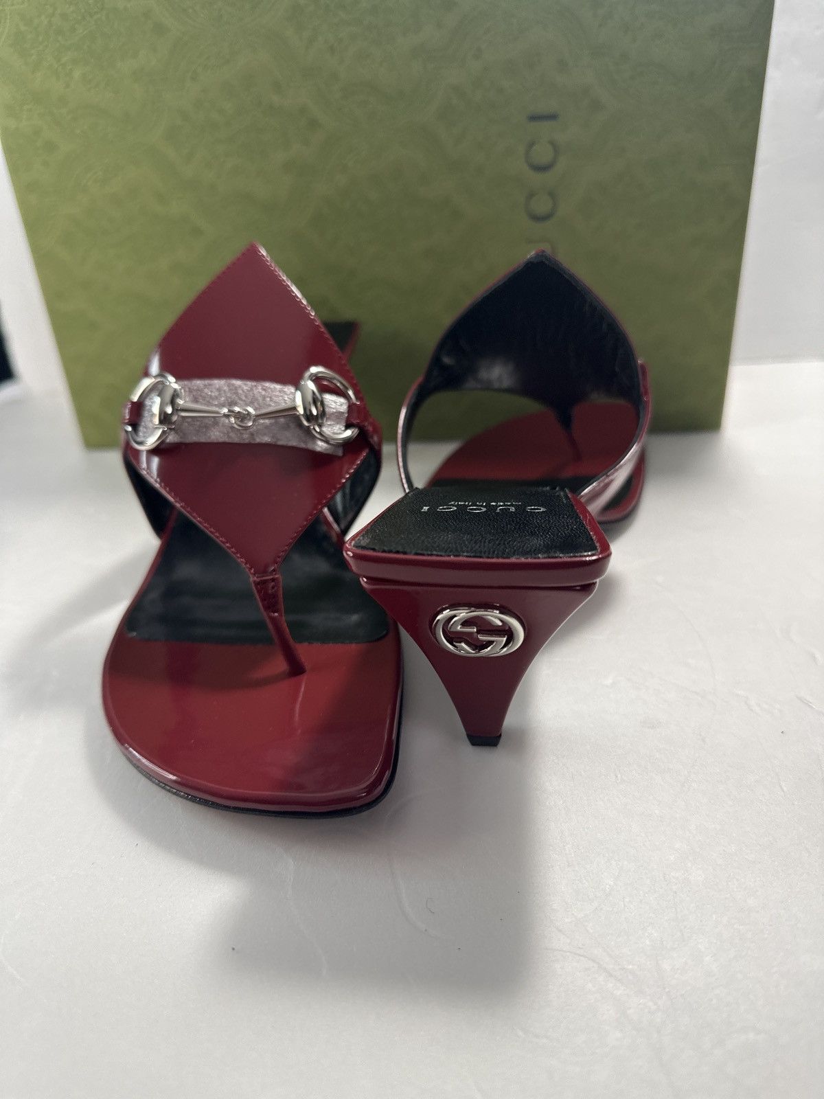 Gucci Gucci Horsebit Kitten Heel Flip Flop Size US 8 / IT 38 - 2 Thumbnail