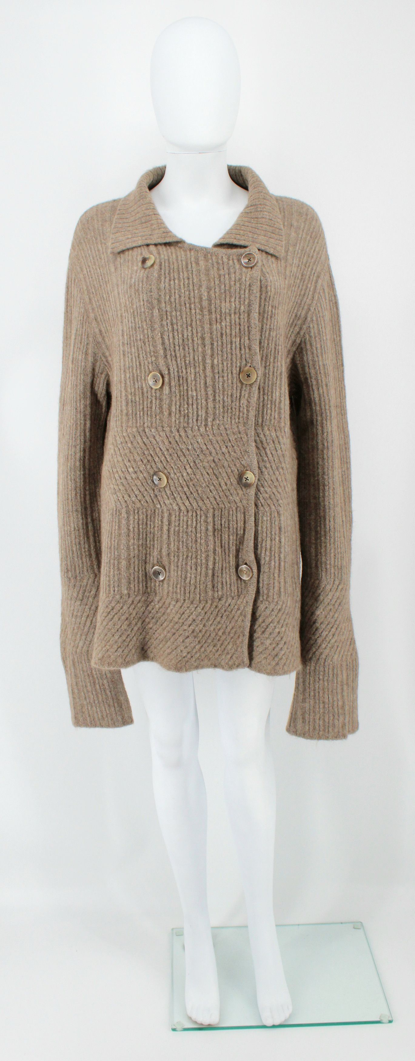 Ann Demeulemeester Ann D Artisanal Oversized Double-breasted Knit Size XS / US 0-2 / IT 36-38 - 7 Thumbnail