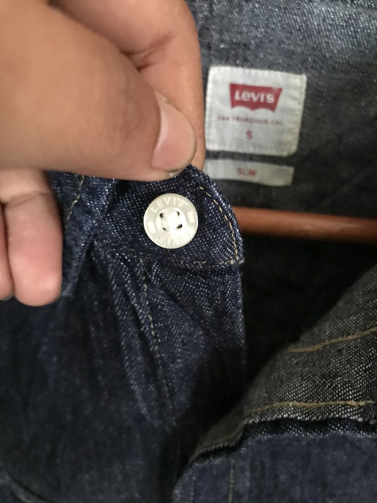Levi's Levis Blue Denim Button Long Slevee Size US S / EU 44-46 / 1 - 5 Thumbnail