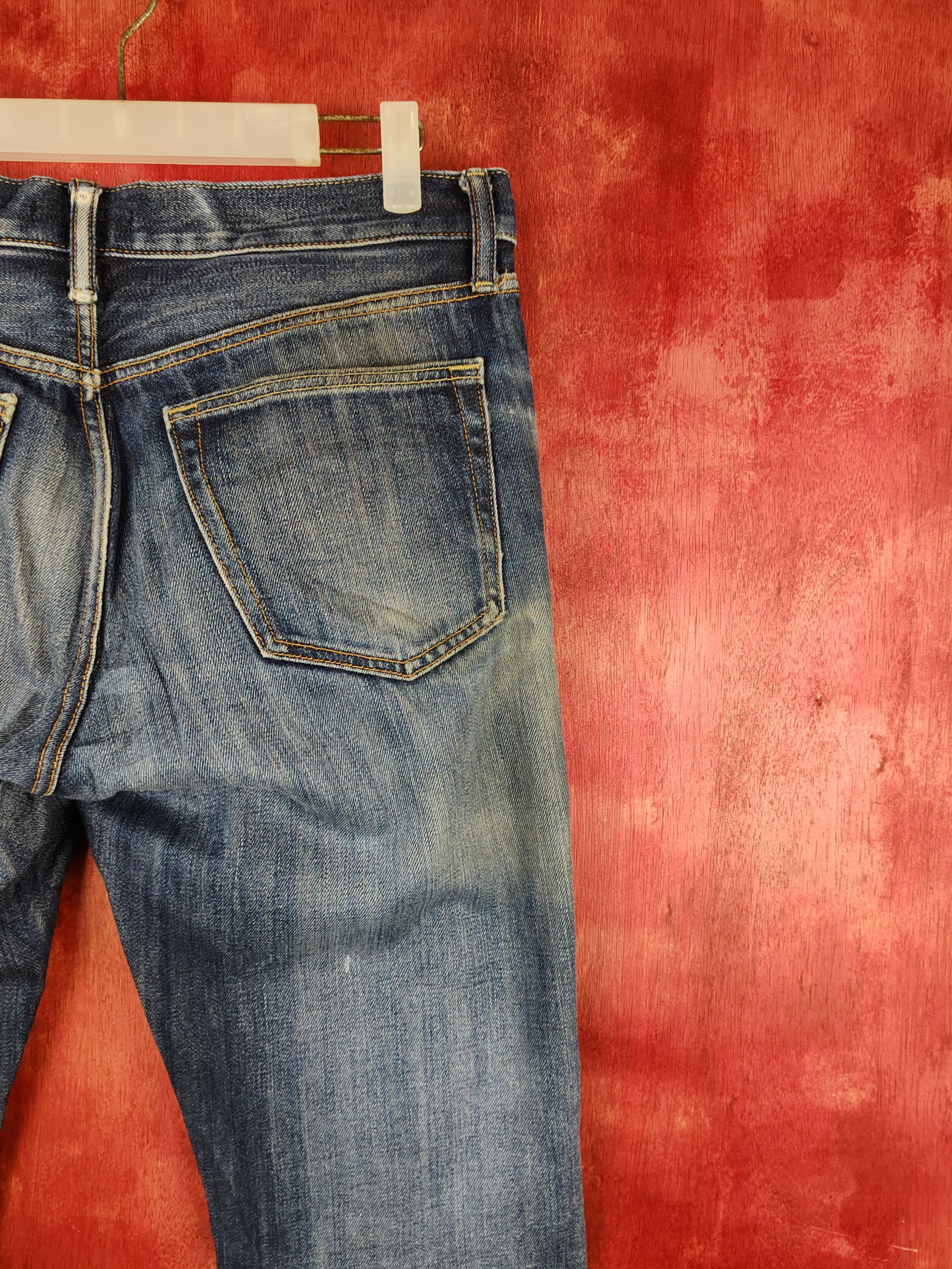 Japanese Brand Uniqlo Dark Blue Distressed Ripped Jeans #S1673 Size US 32 / EU 48 - 12 Thumbnail
