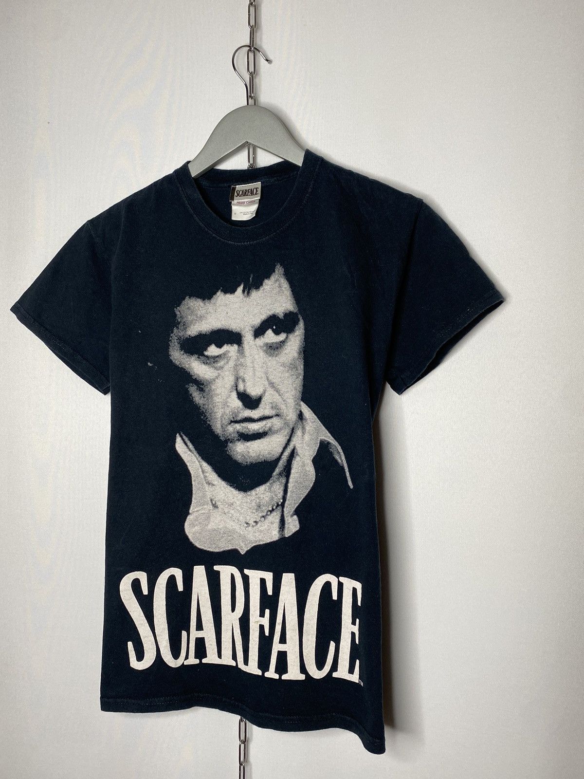 Band Tees 🔥Vintage Scarface Tony Montana T-Shirt Overprinted Big Logo🔥 Size US S / EU 44-46 / 1 - 2 Thumbnail