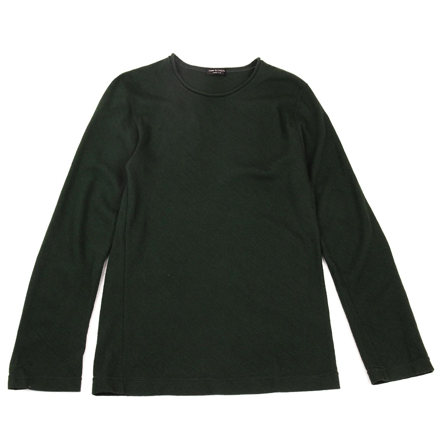 Comme des Garcons Homme Plus Wool Basic Knit Sweater in Deep Green, Size M Size US M / EU 48-50 / 2 - 1 Thumbnail