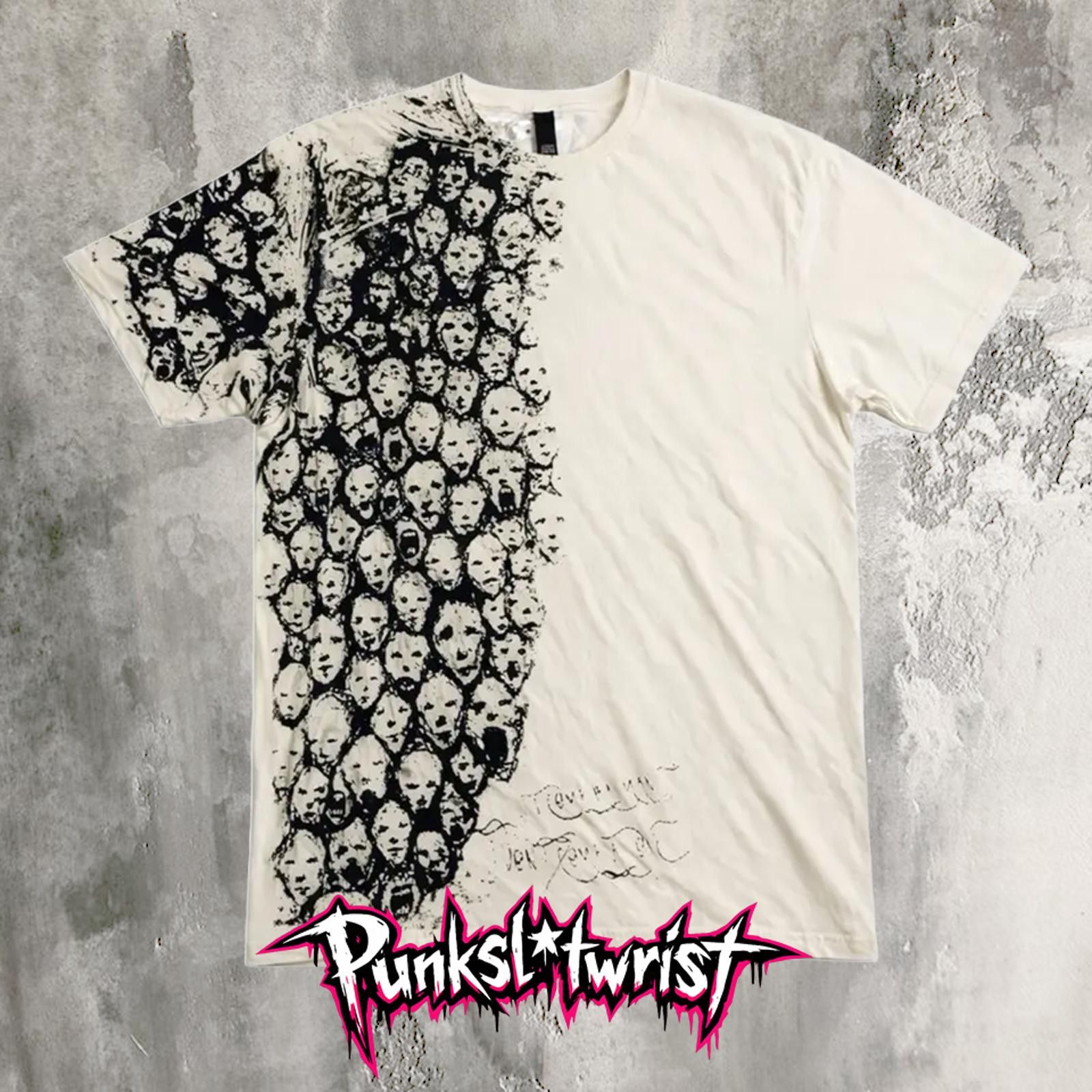 Vintage custom screaming face tee Size US L / EU 52-54 / 3 - 1 Thumbnail