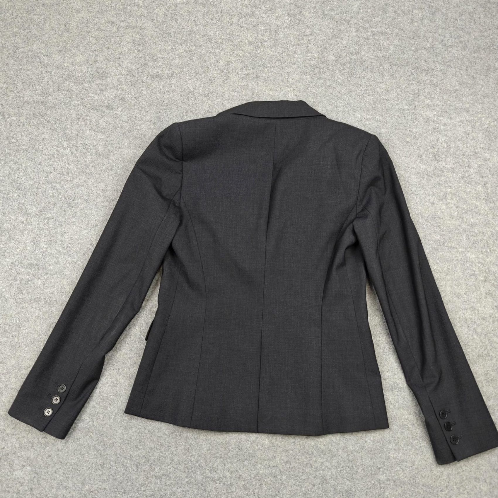 Theory Theory Blazer Womens 6 Gray One-Button Notch Lined Tailored Wool Blend Workwear Jacket Size M / US 6-8 / IT 42-44 - 7 Thumbnail
