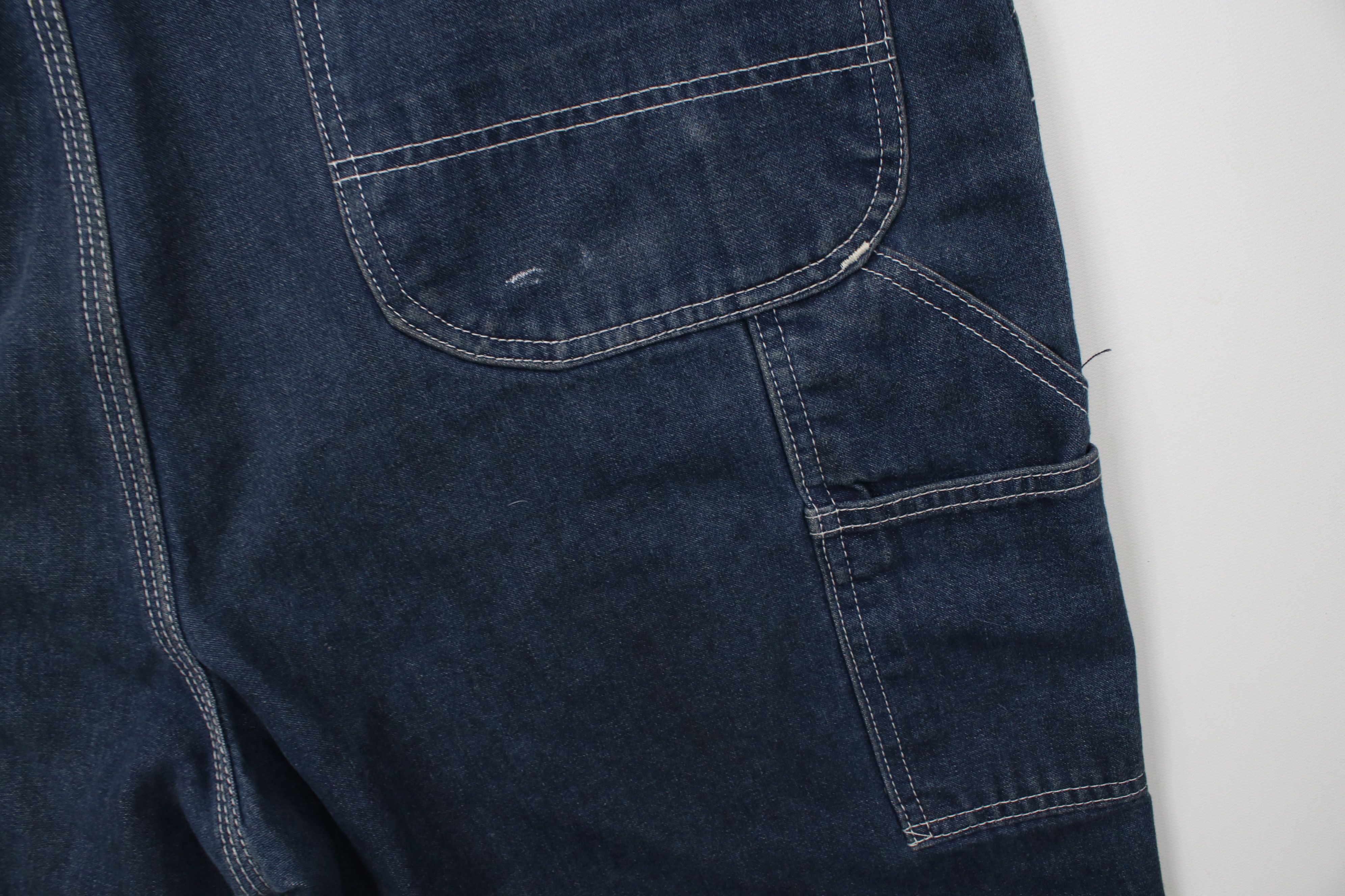 Vintage Vintage 90s Streetwear Wide Leg Dungaree Denim Jeans Blue Size US 40 / EU 56 - 14 Thumbnail