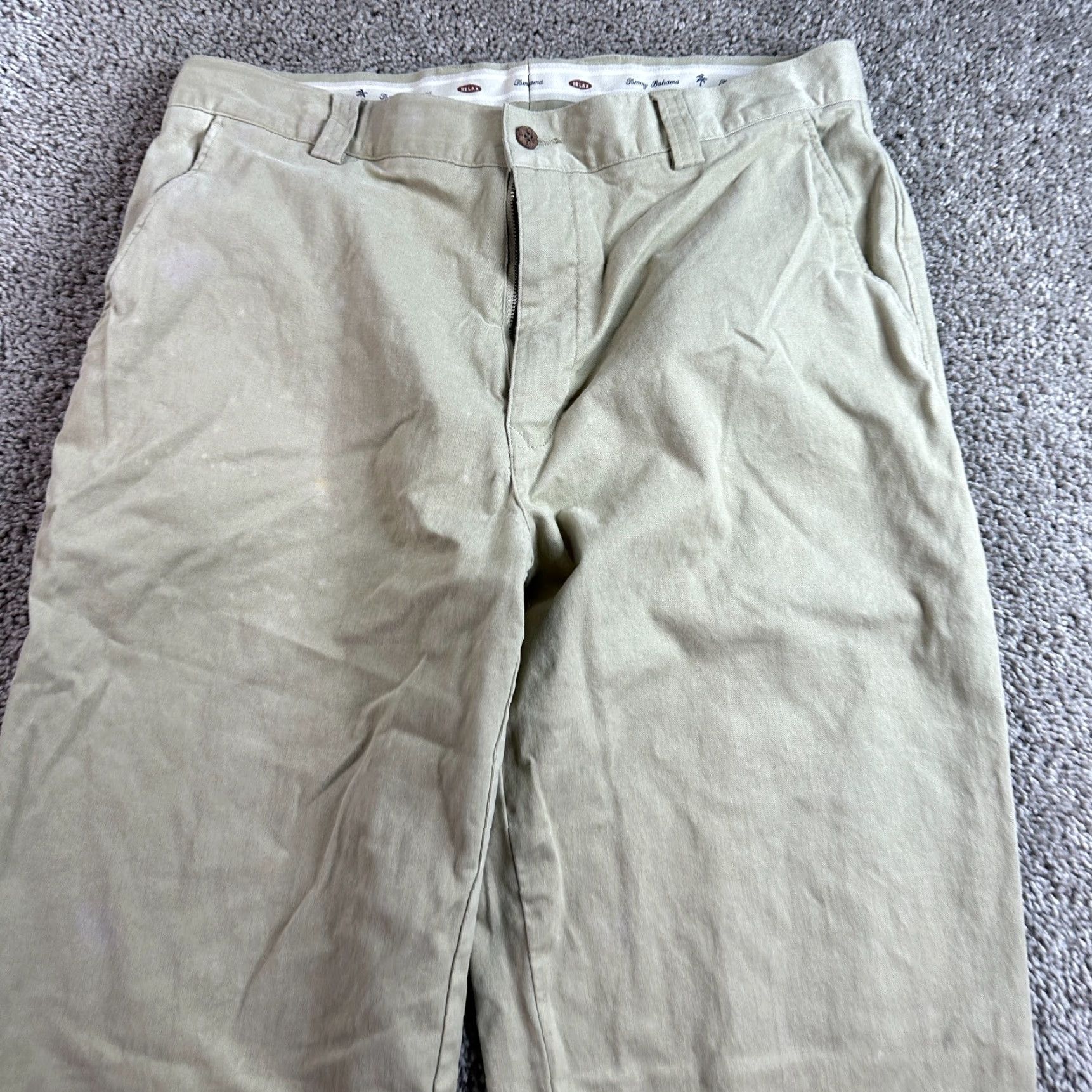 Tommy Bahama Tommy Bahama Pants Mens 36 Beige Chino Cotton Blend Flat Front Pockets Vintage No N/A Size US 36 / EU 52 - 3 Thumbnail