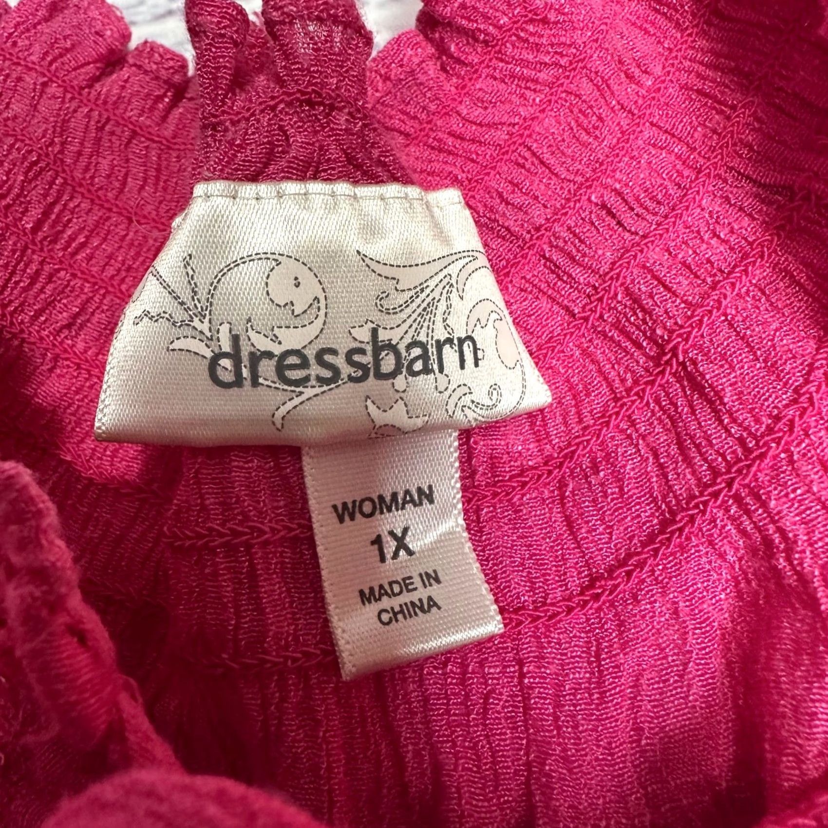 Vintage Dressbarn Dressbarn Womens Blouse Short Dolman Sleeve Top Plus Size 1X Pink Tie Neck Size XL / US 12-14 / IT 48-50 - 6 Thumbnail