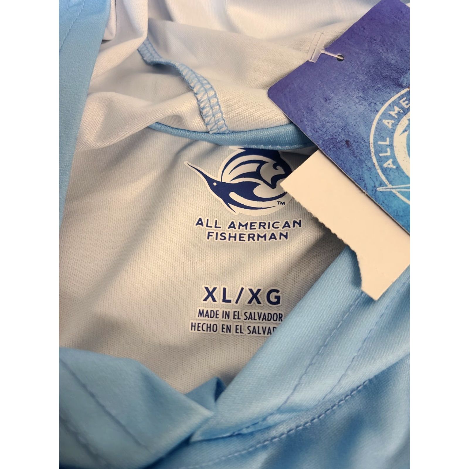 Vintage All American Fisherman Blue XL Crew T-Shirt Longsleeve NWT Men's Size US XL / EU 56 / 4 - 3 Thumbnail
