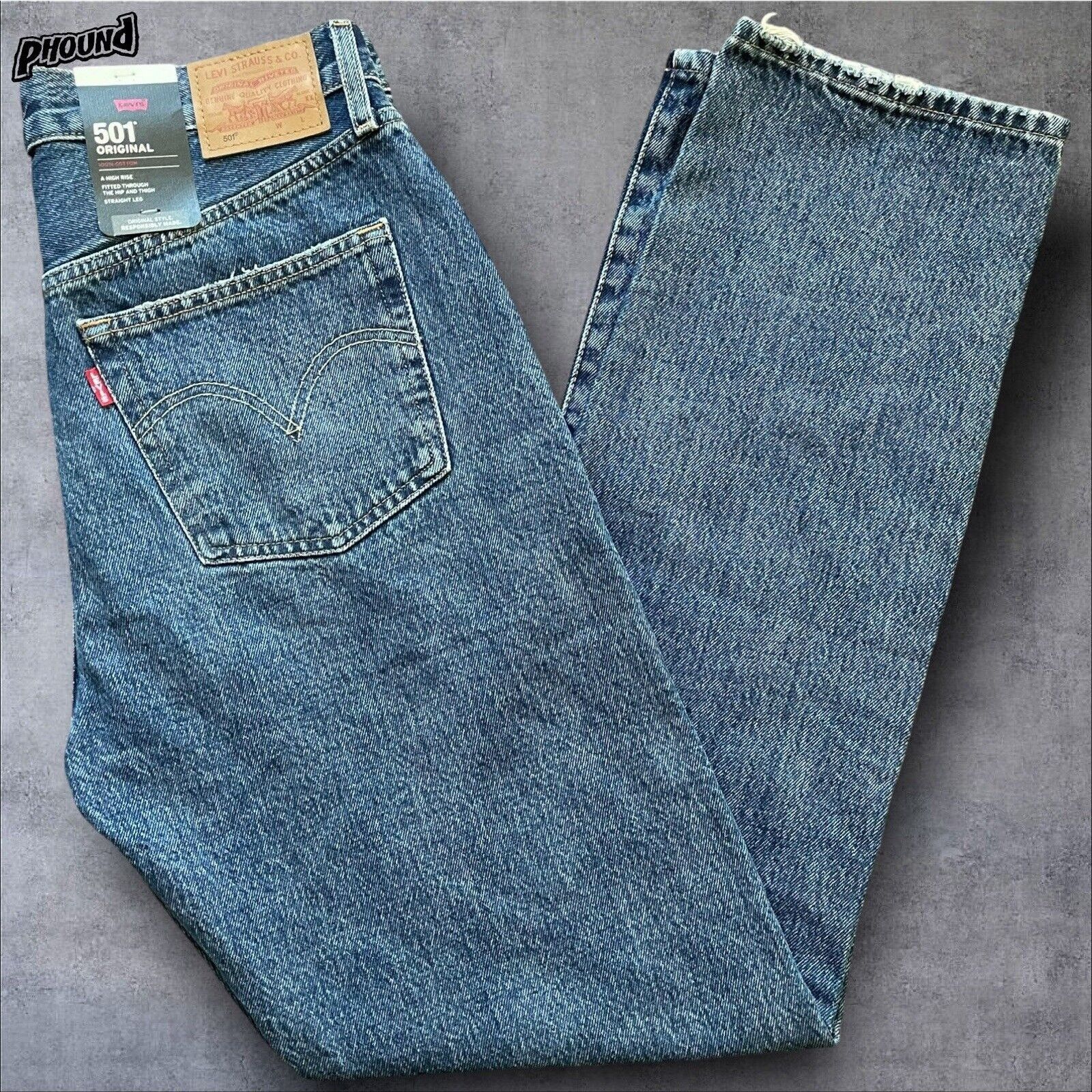 Deals NWT Levi’s 501XX Original High Rise Straight Leg Button Fly Jeans Size 29X32