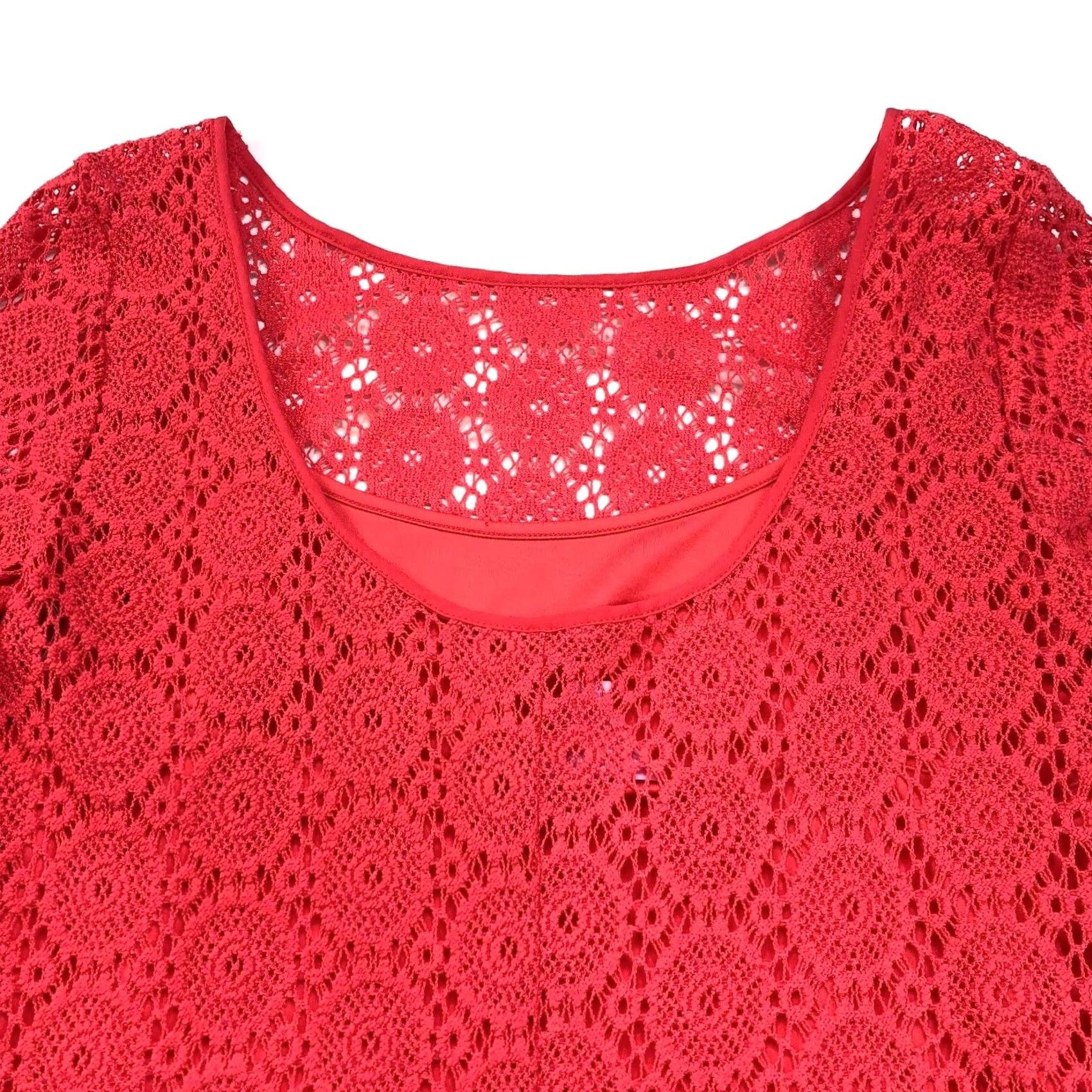 Lilly Pulitzer Lilly Pulitzer Orange Coral Topanga Knit Crochet Slip Dress M Womens Sleeveless Scoop Neck Short Dress 86016 Size M / US 6-8 / IT 42-44 - 2 Thumbnail