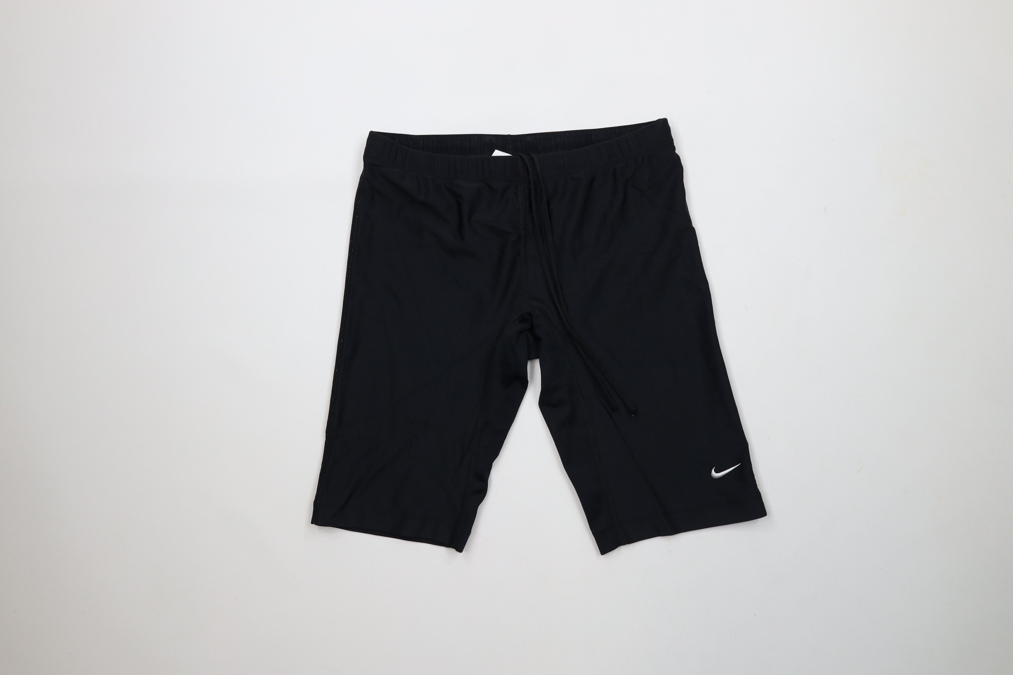 Nike × Vintage Nike Mini Swoosh Swimming Half Tights Jammers Shorts Black Size US 34 / EU 50 - 1 Thumbnail