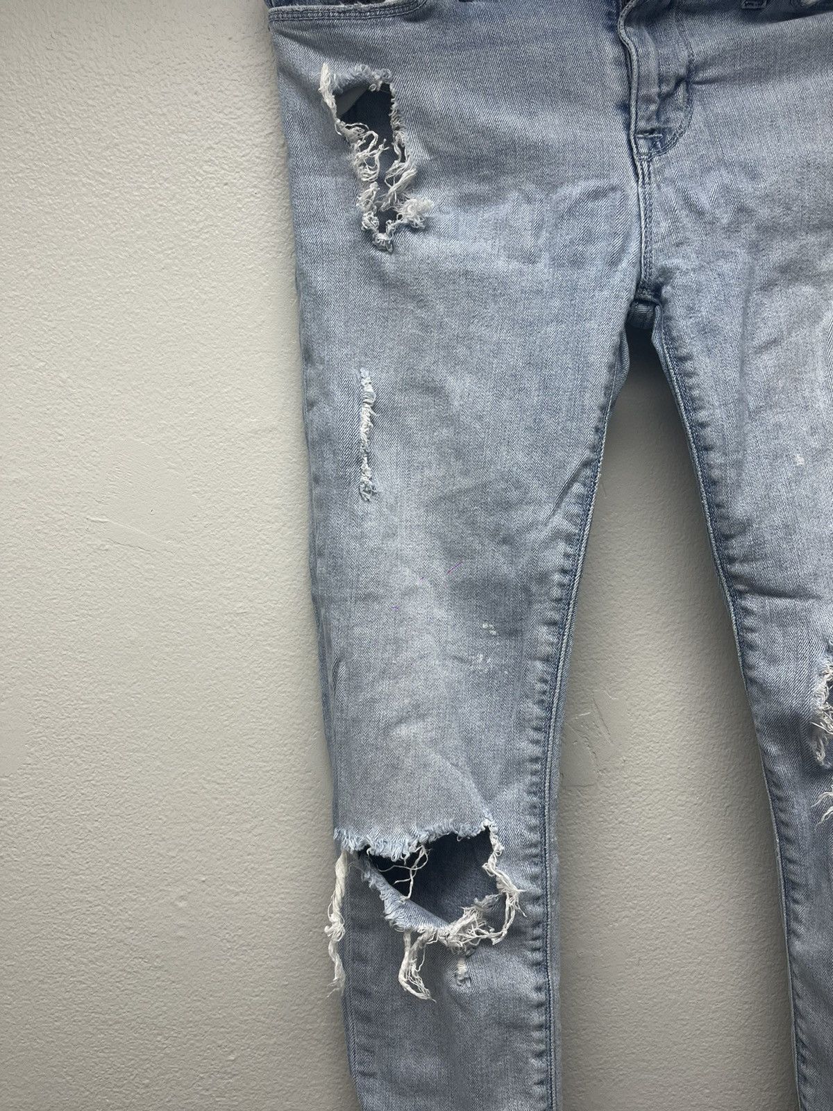 Hudson Hudson Distressed Denim Blue Skinny Jeans Womens Size 26" / US 2 / IT 38 - 5 Thumbnail