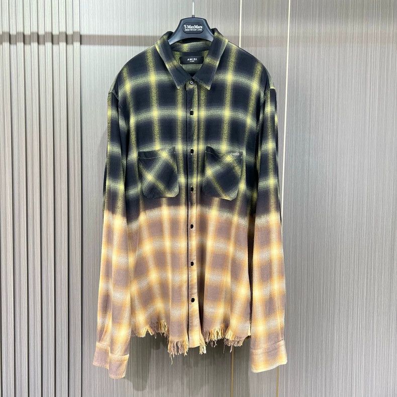 AMIRI Plaid Shirt Blue/Black Men's - US