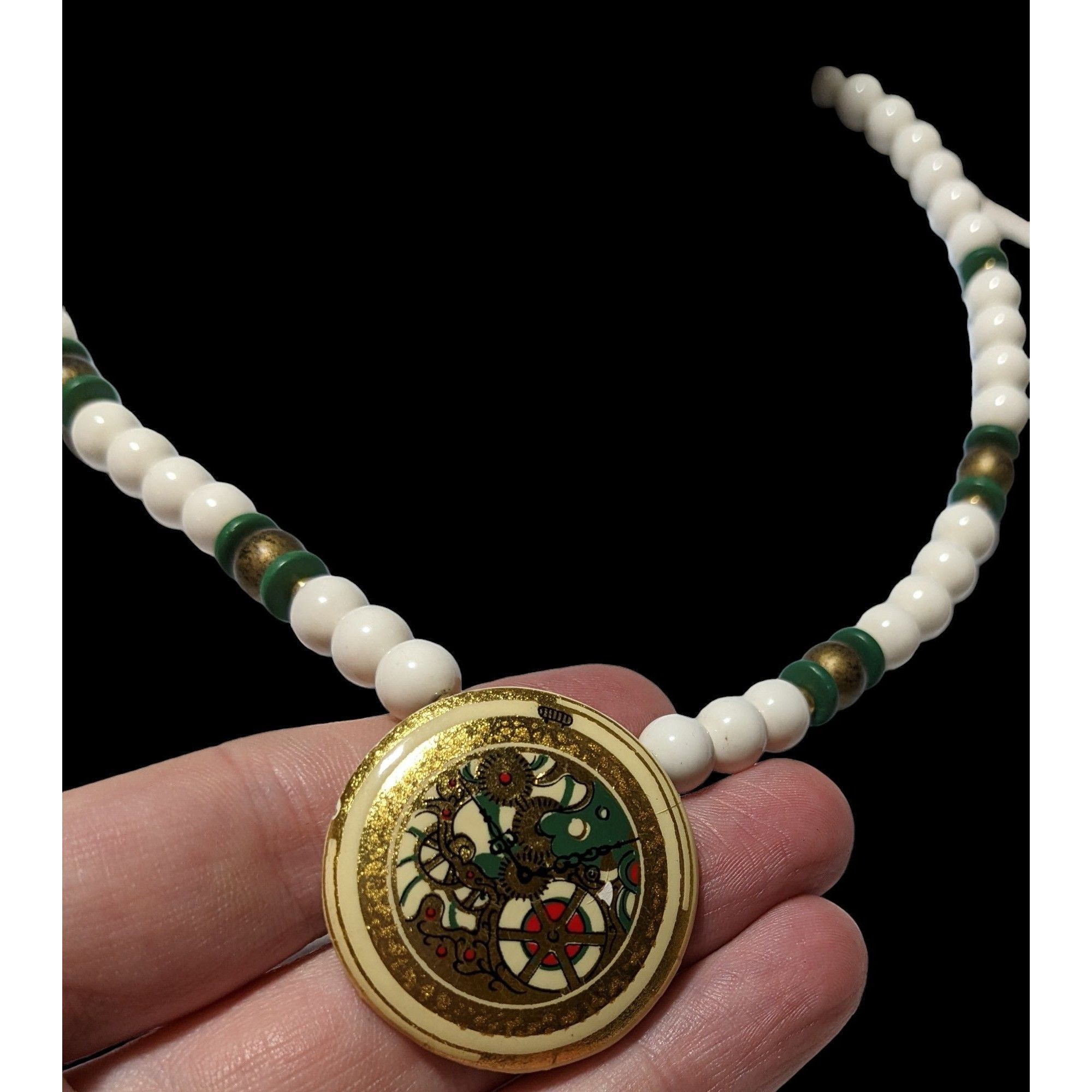 Other Retro Steampunk Beaded Pendant Necklace Size ONE SIZE - 5 Thumbnail