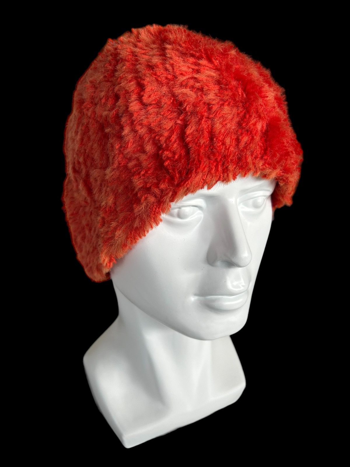 14th Addiction × Hysteric Glamour × Japanese Brand Punk Bondage Style Orange Mohair Beanie Hats Size ONE SIZE - 1 Thumbnail