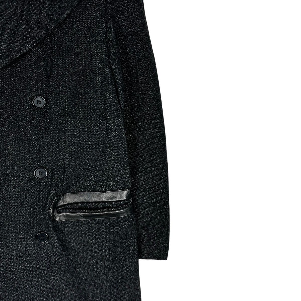 John Varvatos ☀️JOHN VARVATOS LEATHER PART TRENCH COAT JACKET Size US S / EU 44-46 / 1 - 5 Thumbnail