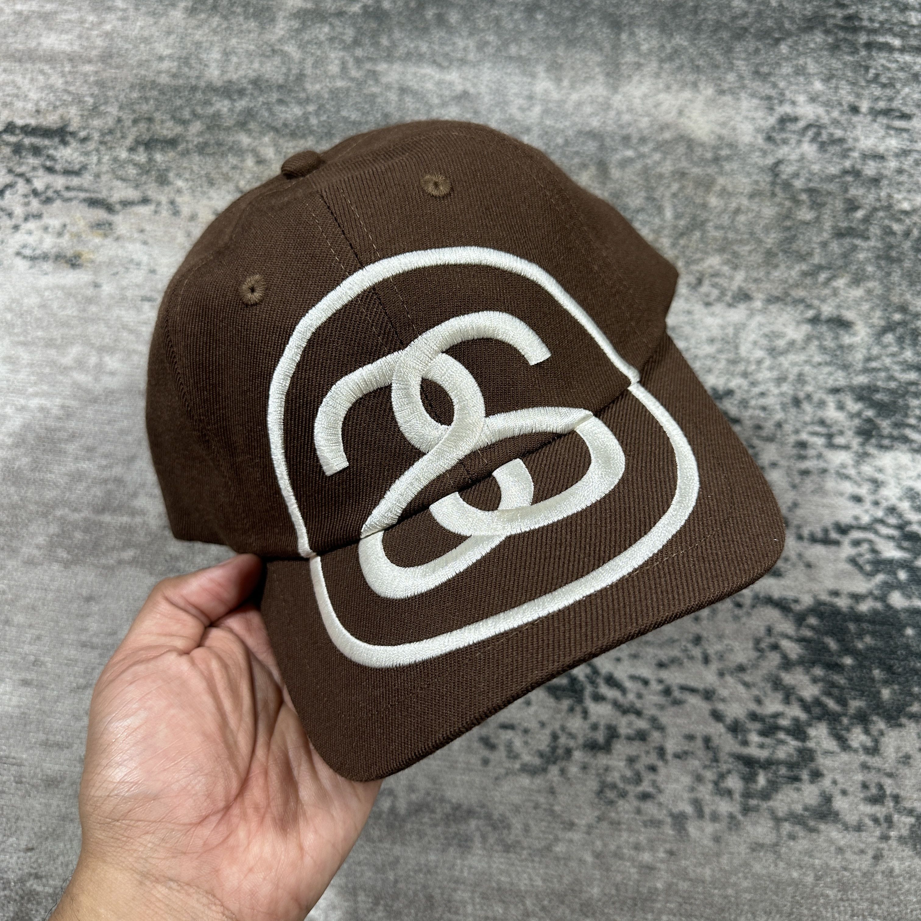 Stussy × Travis Scott Stussy Chenille S Low Pro Cap Brown