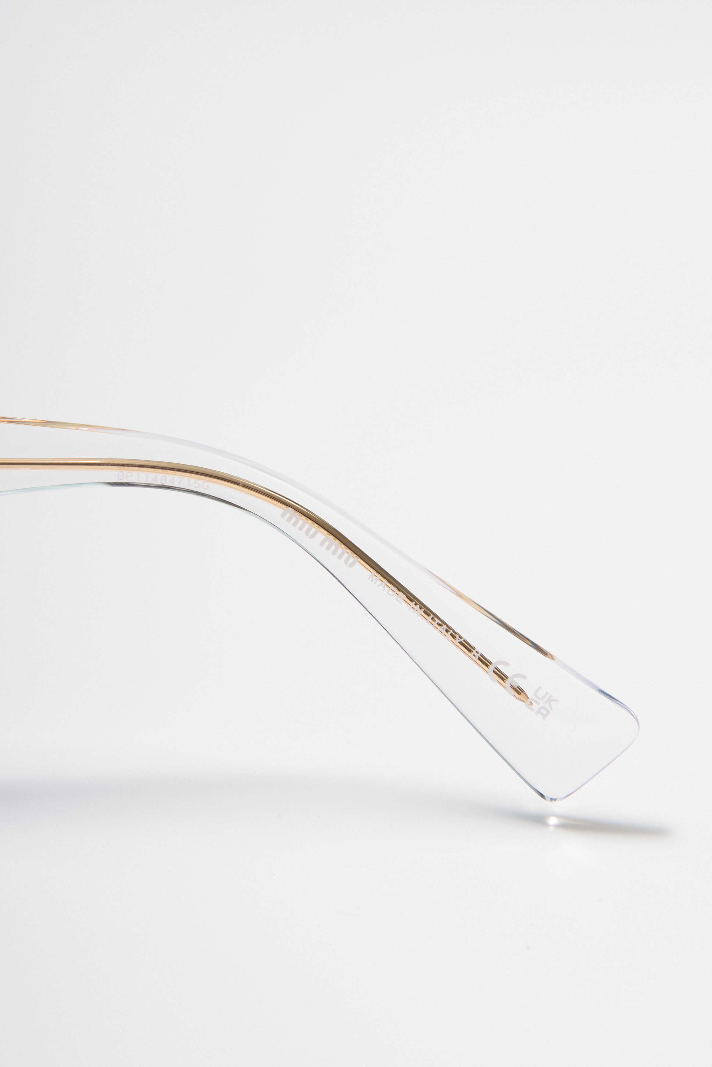 Miu Miu NEW Miu Miu MU02XV 2AZ1O1 Rectangle Women Eyeglasses Size ONE SIZE - 4 Thumbnail
